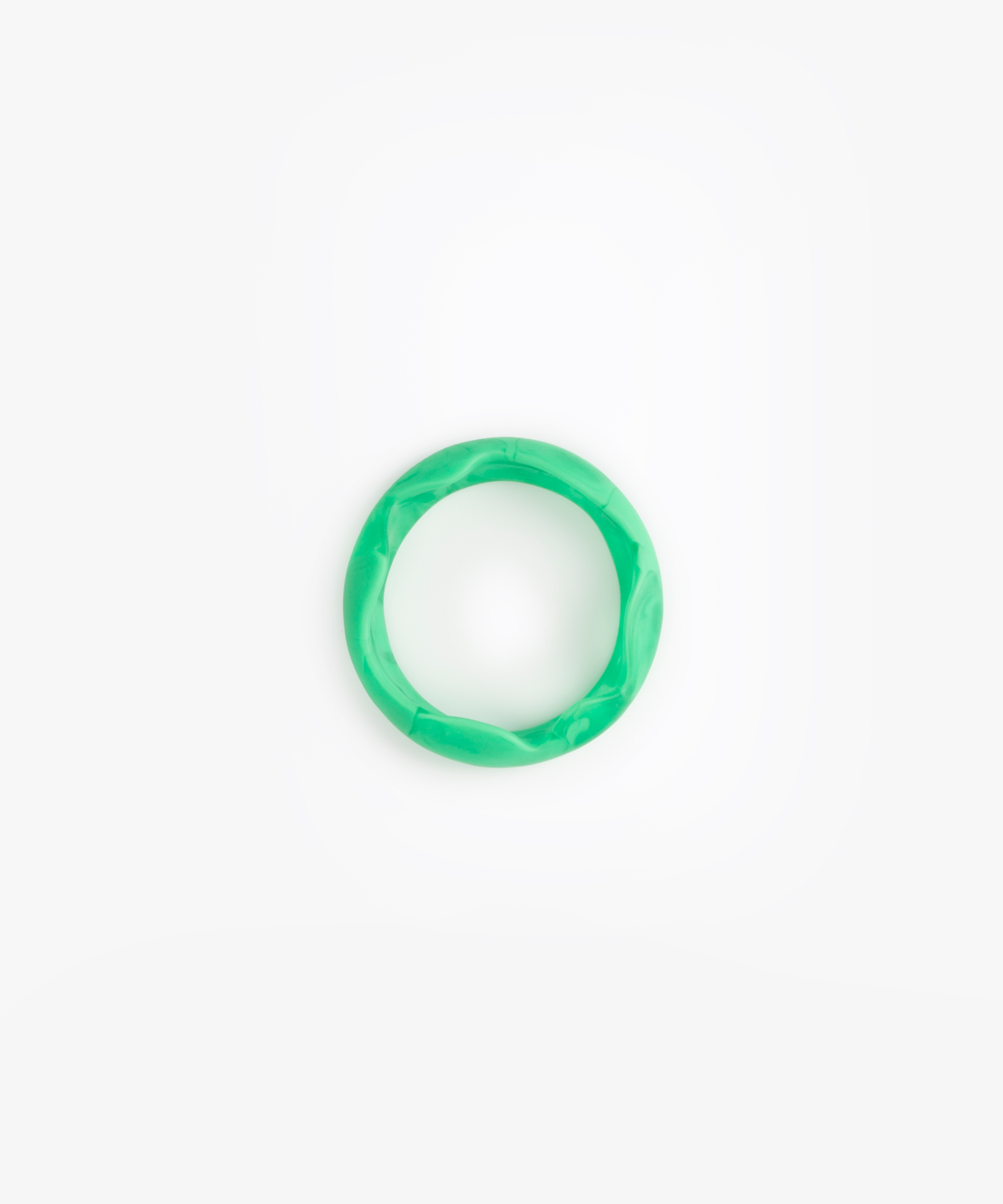 Dinosaur Designs Small Paradise Bangle Bracelets in Leaf color resin with Wide Fit