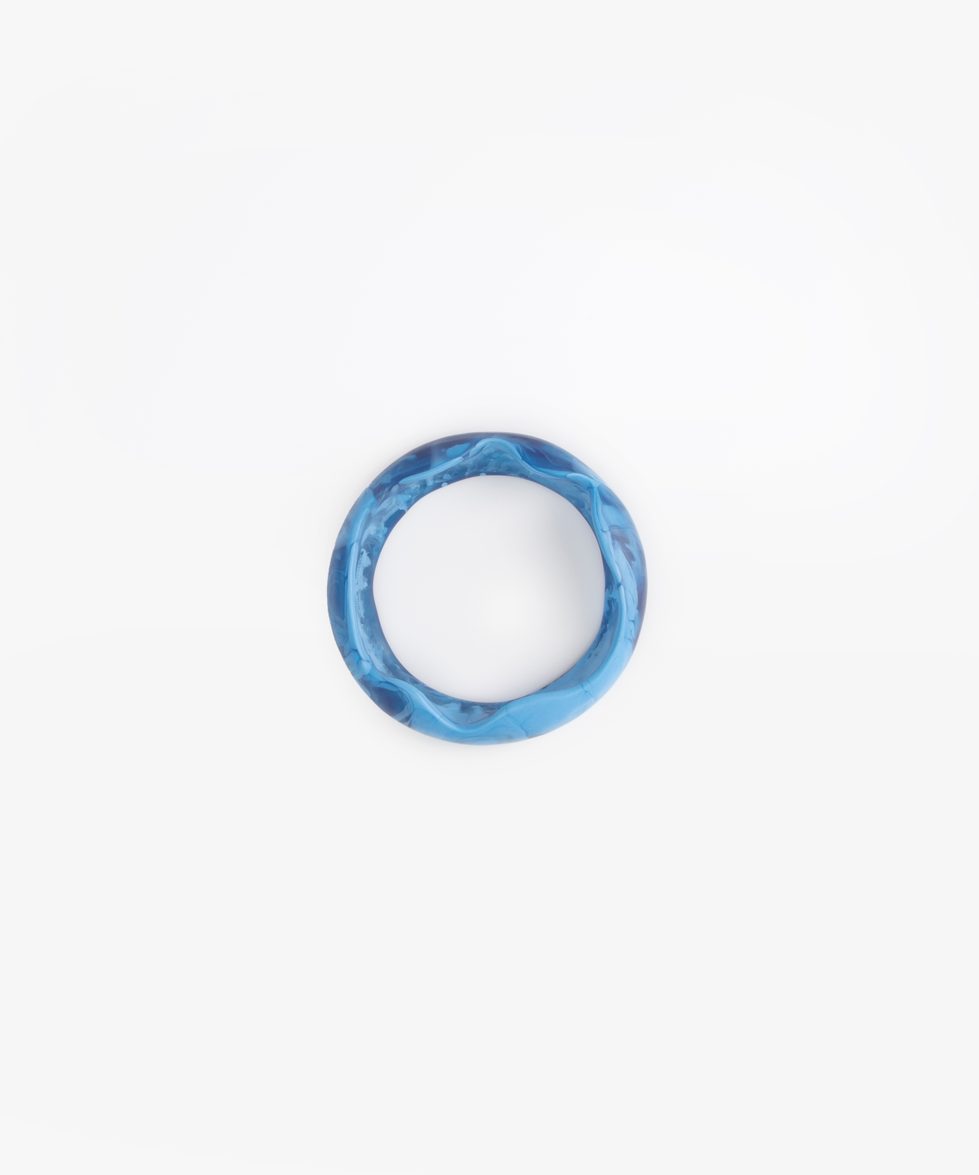 Dinosaur Designs Small Paradise Bangle Bracelets in Sky color resin with Wide Fit