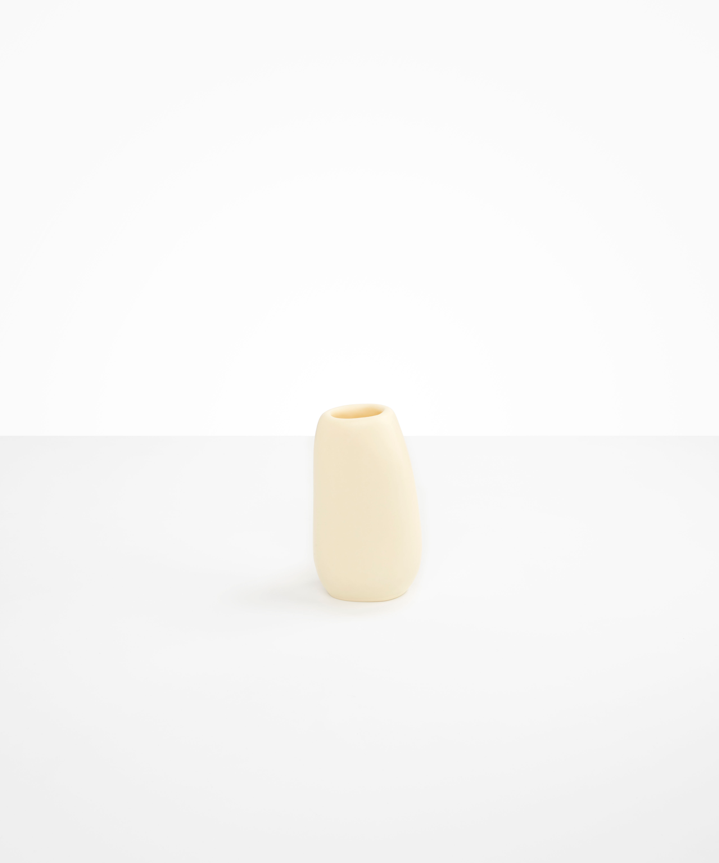 Dinosaur Designs Small Pebble Vase in Cream Colour resin.