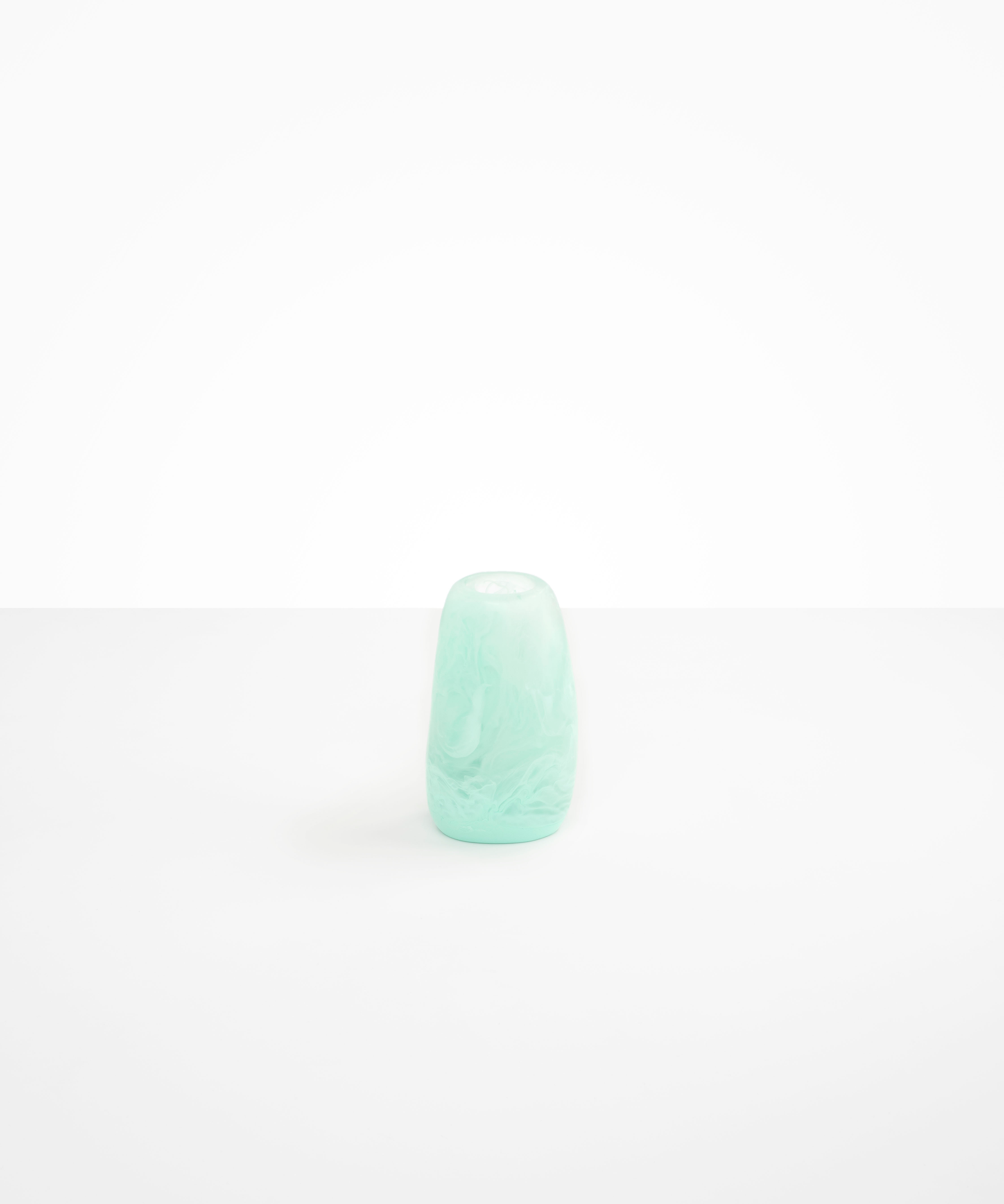 Dinosaur Designs Small Pebble Vase in Mint Colour resin.