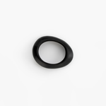 Dinosaur Designs Small Rock Bangle in Black Colour resin with Wide Fit.
