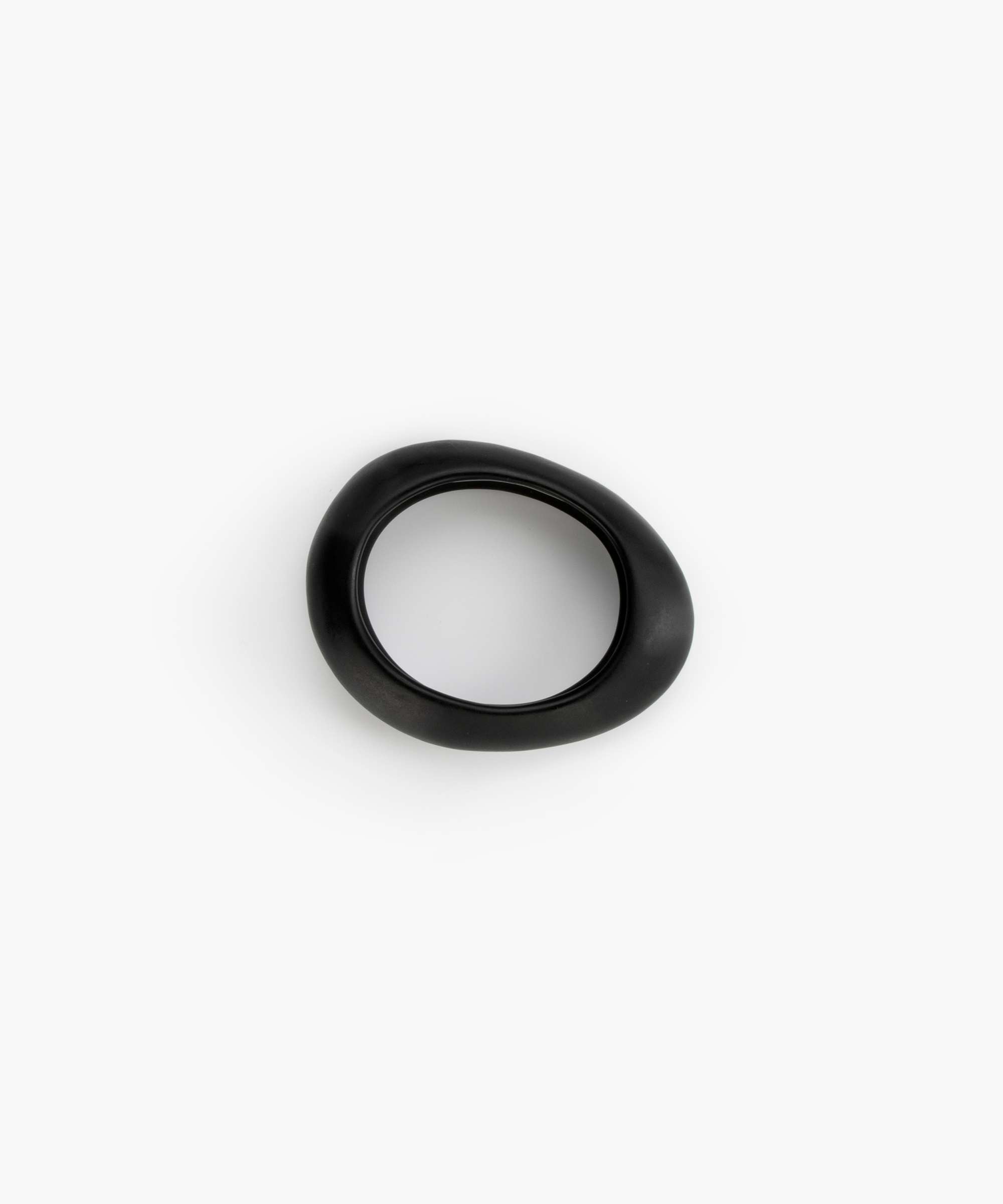 Dinosaur Designs Small Rock Bangle in Black Colour resin with Wide Fit.