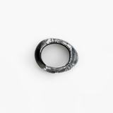 Dinosaur Designs Small Rock Bangle in Black Marble Colour resin with Wide Fit.