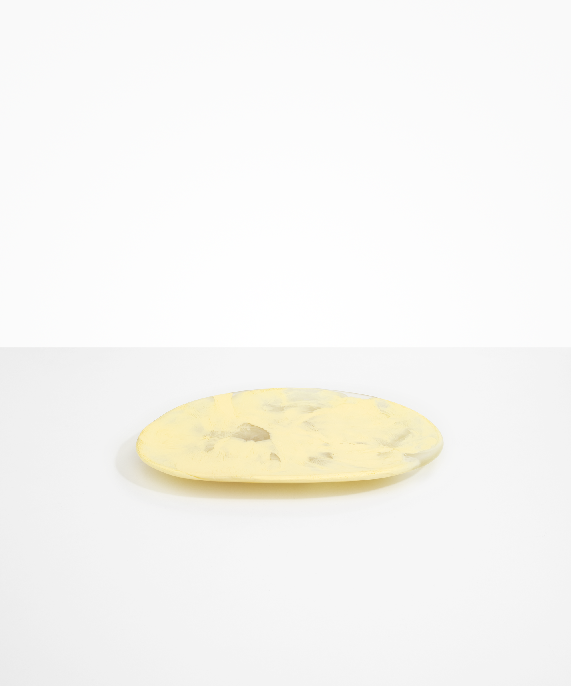 Dinosaur Designs Large Temple Platter in Lemon color resin