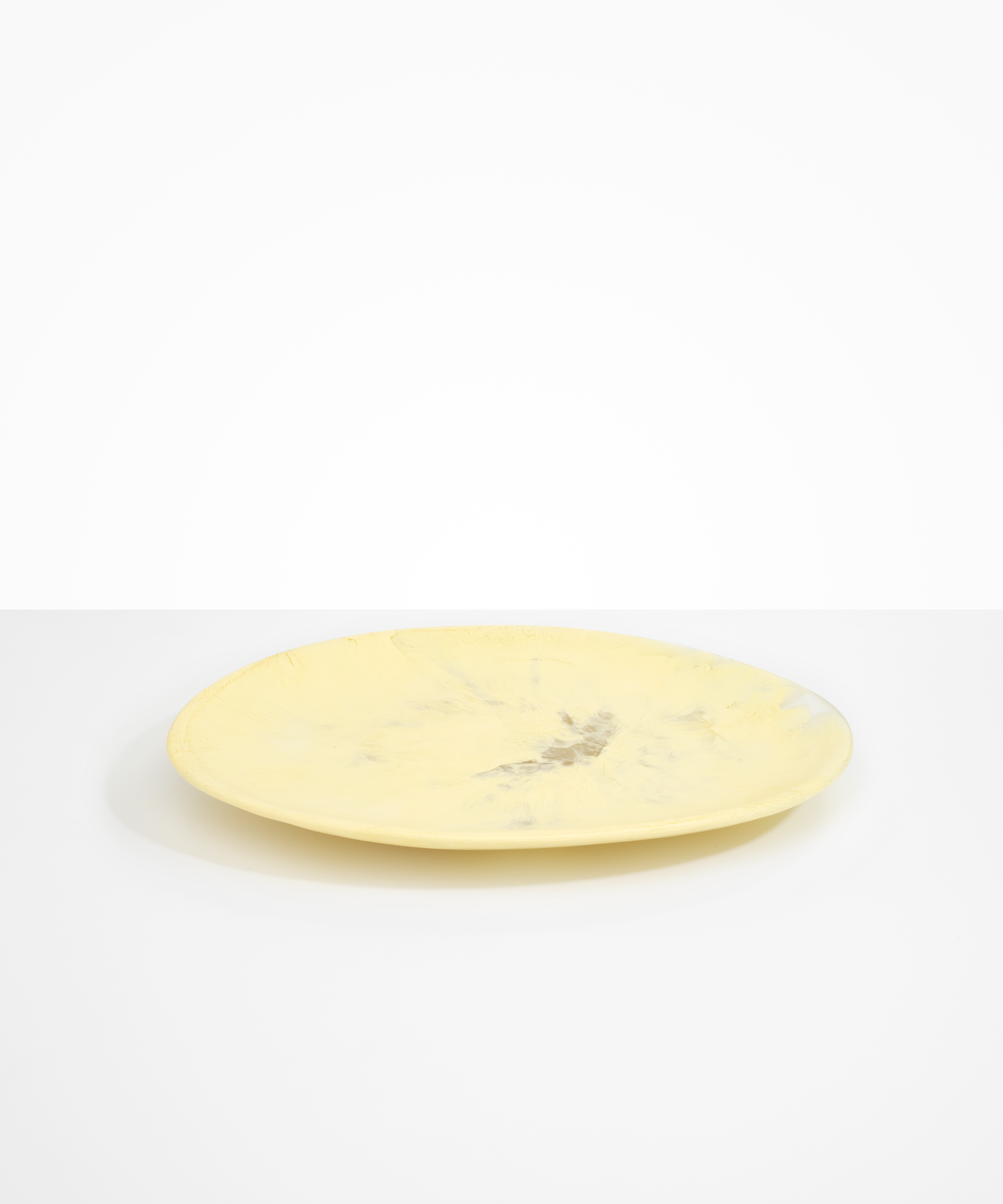 Dinosaur Designs Long Temple Platter in Lemon color resin
