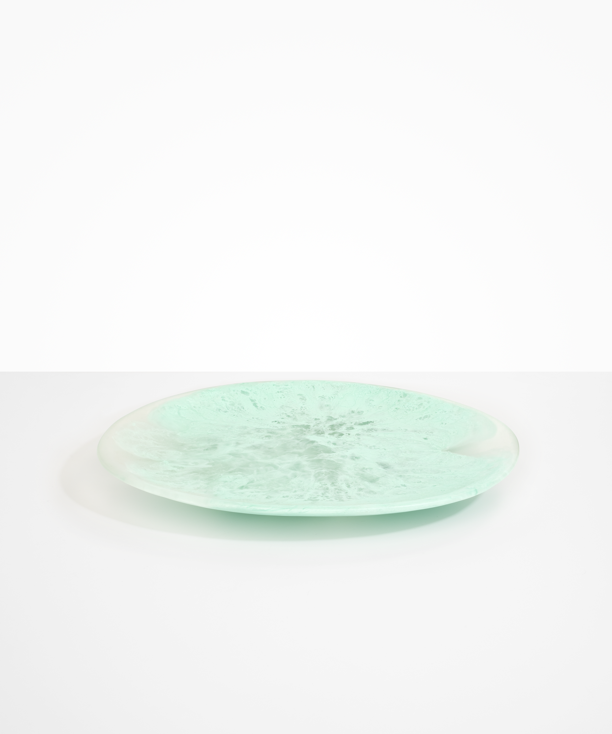 Dinosaur Designs Long Temple Platter in Mint color resin
