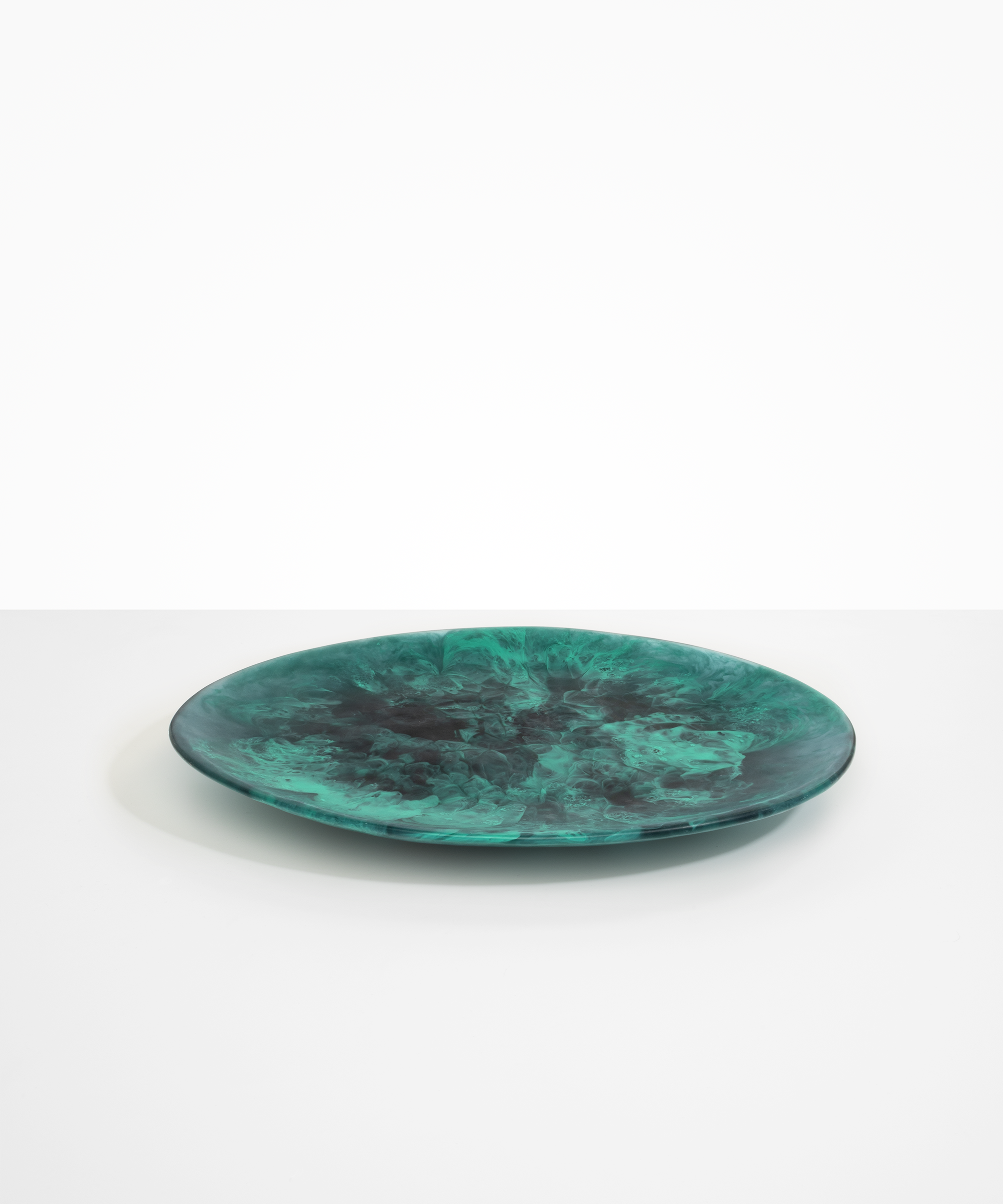 Dinosaur Designs Long Temple Platter in Mineral Swirl Colour resin.