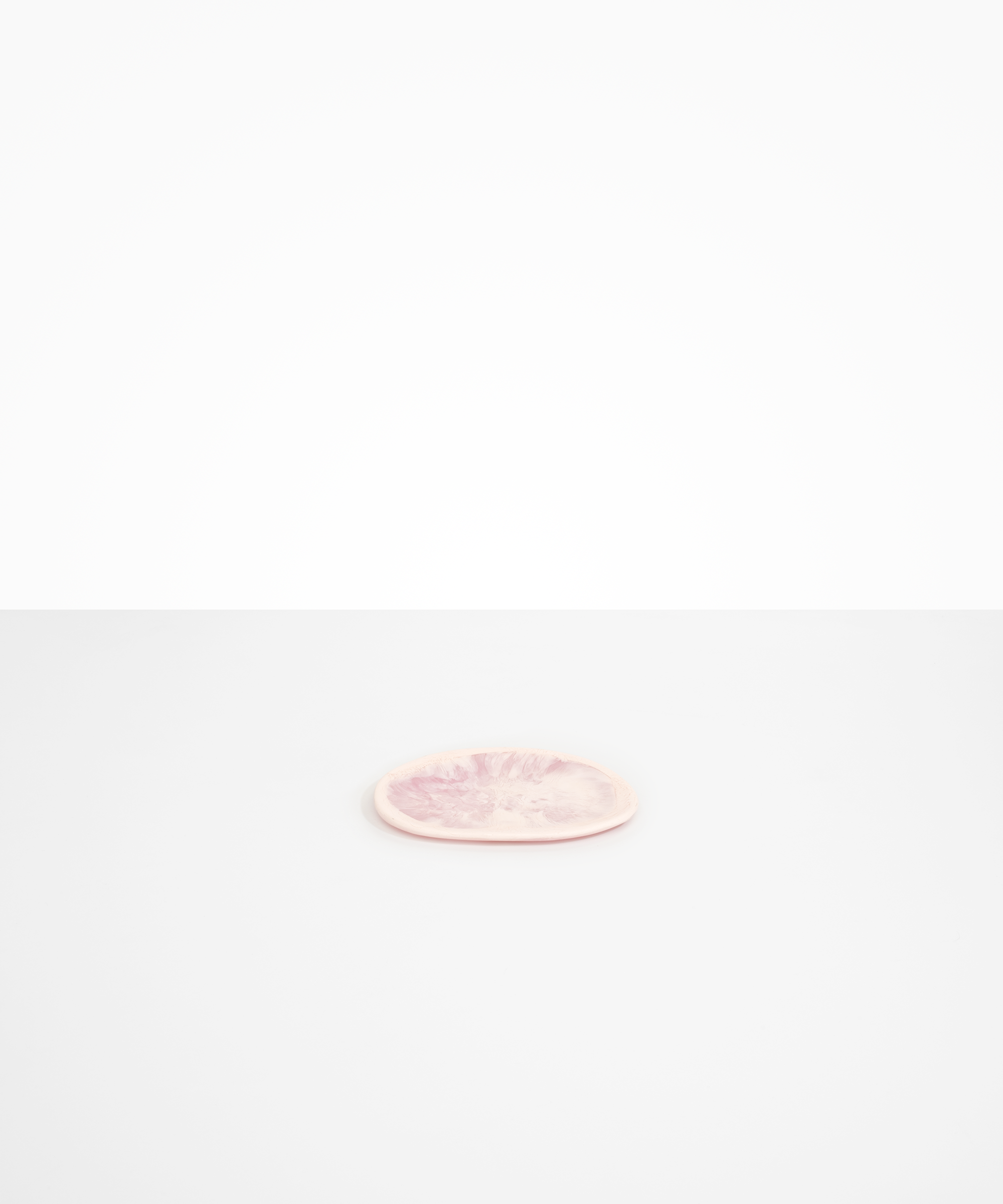 Dinosaur Designs Temple Side Plate in Shell Pink Colour resin.