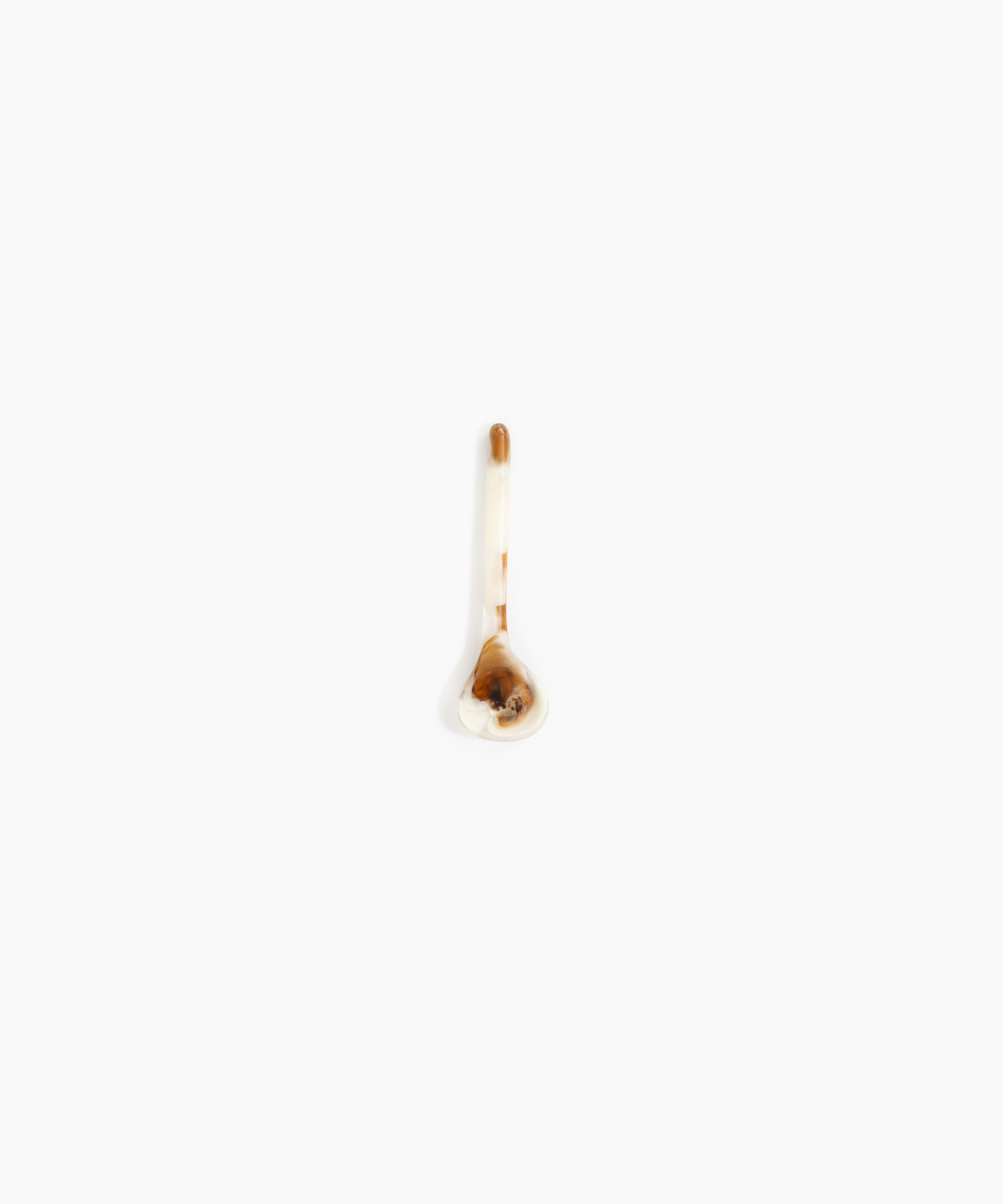 Dinosaur Designs Temple Spoon in Light Horn Colour resin.