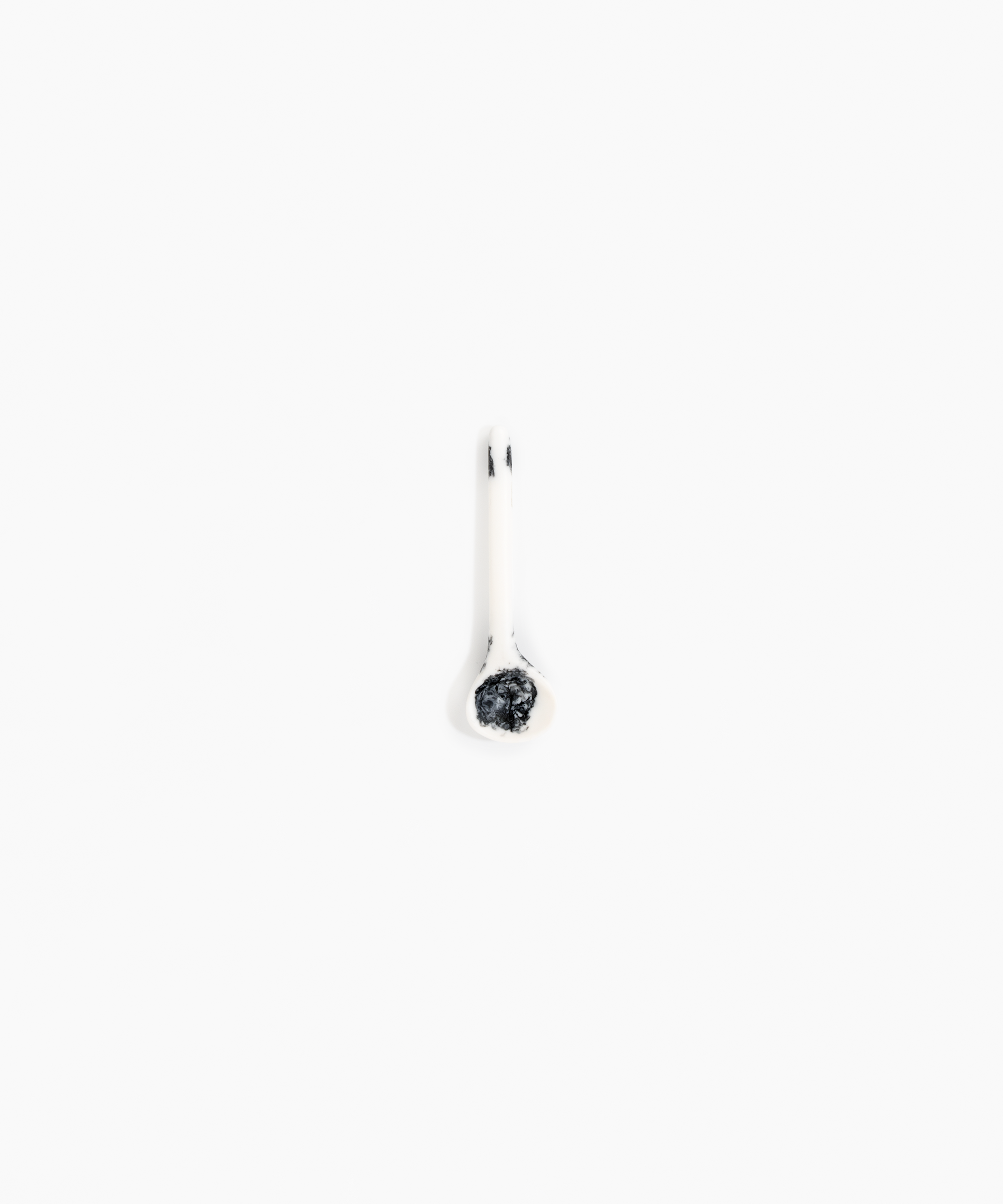 Dinosaur Designs Temple Spoon in White Marble Colour resin..