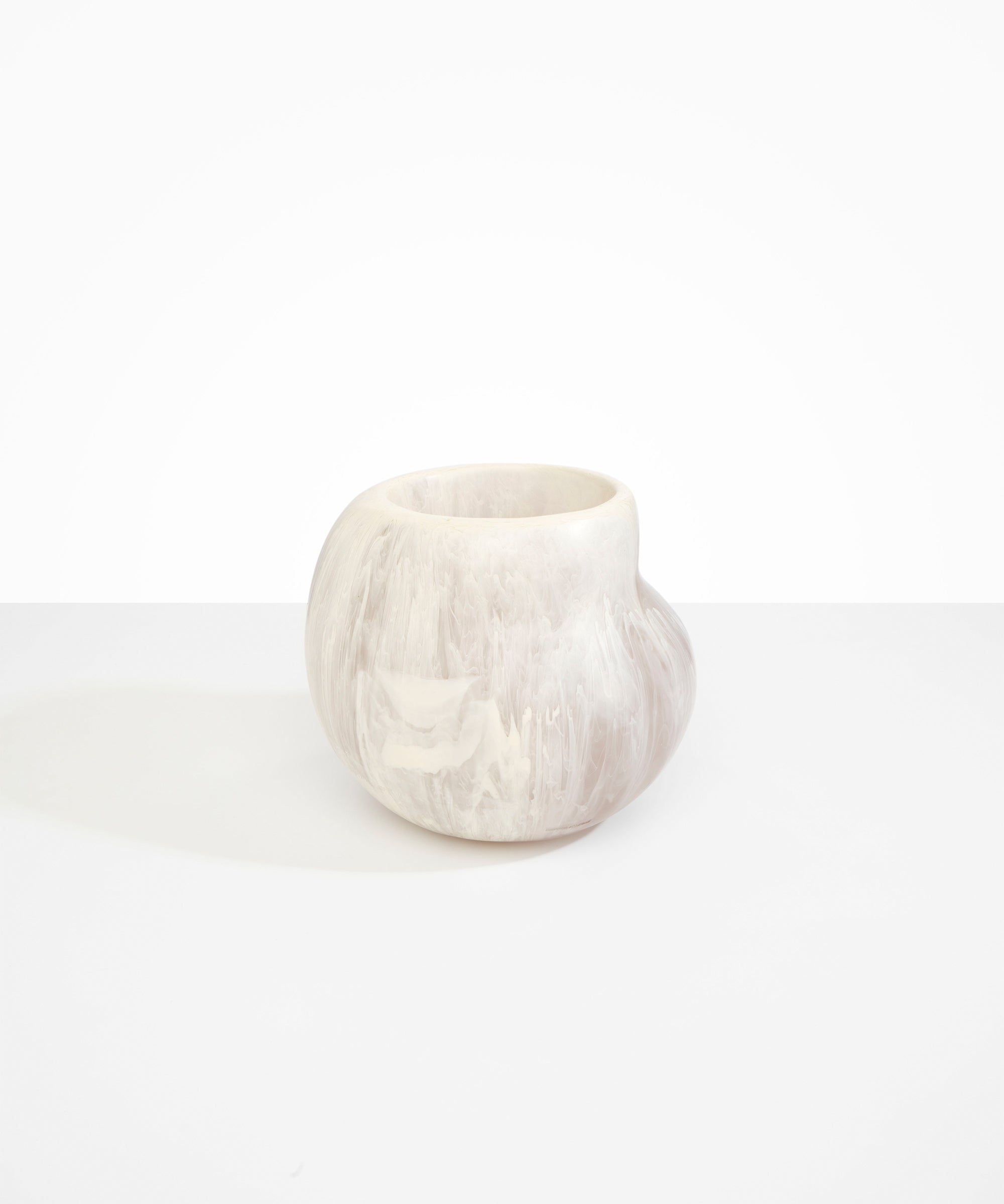 Dinosaur Designs Large Moss Vase in Chalk Swirl color resin