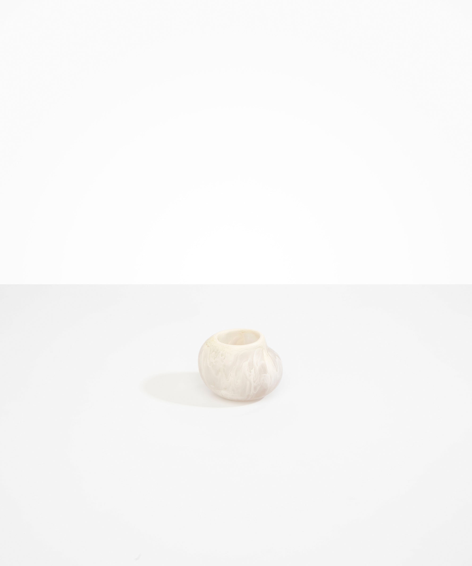 Dinosaur Designs Small Moss Vase in Chalk Swirl Colour resin