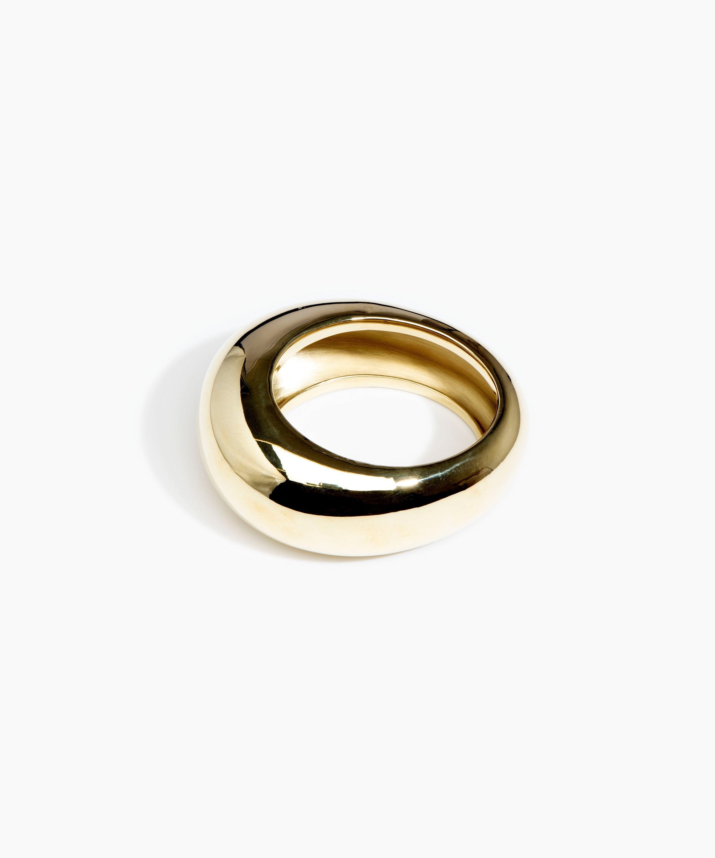 Dinosaur Designs Wide Rock Bangle in Brass Material....