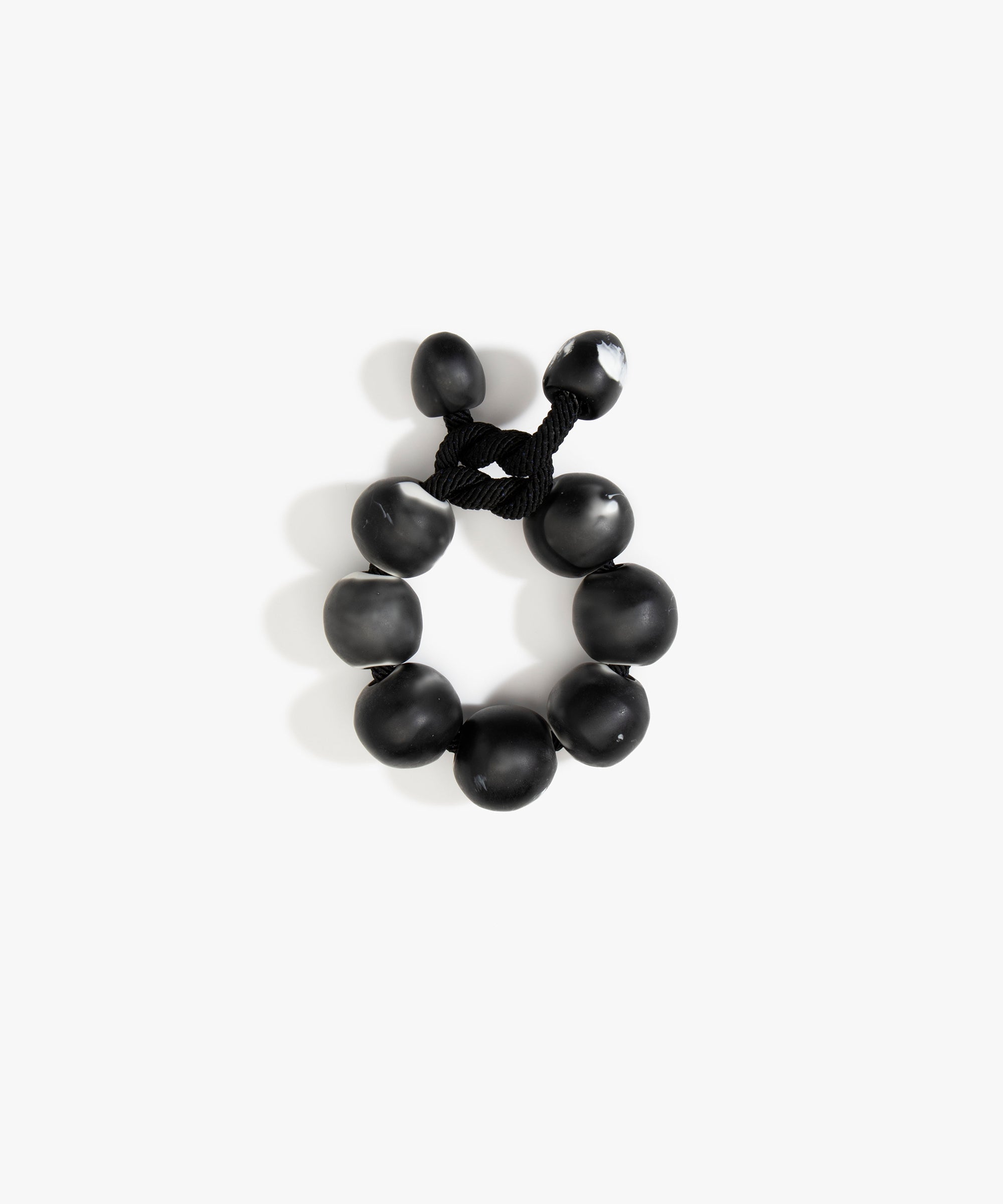 Dinosaur Designs Bold Ball Bracelet in Black Marble color resin with One Size Fit