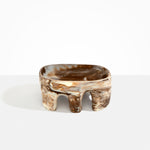 Dinosaur Designs Large Branch Bowl in Cappuccino Colour resin..
