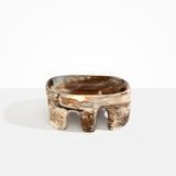 Dinosaur Designs Large Branch Bowl in Cappuccino Colour resin..