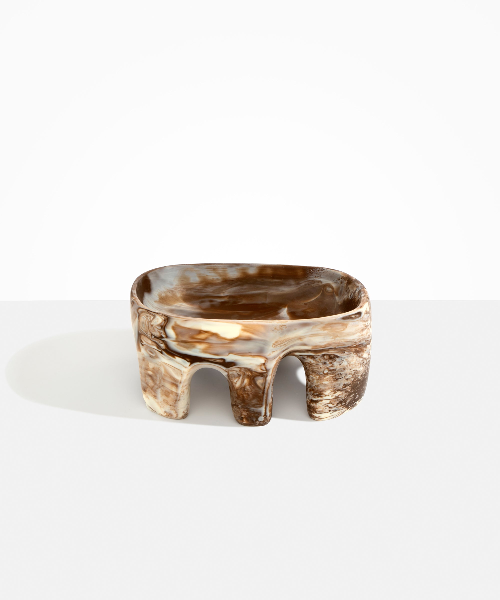Dinosaur Designs Large Branch Bowl in Cappuccino color resin