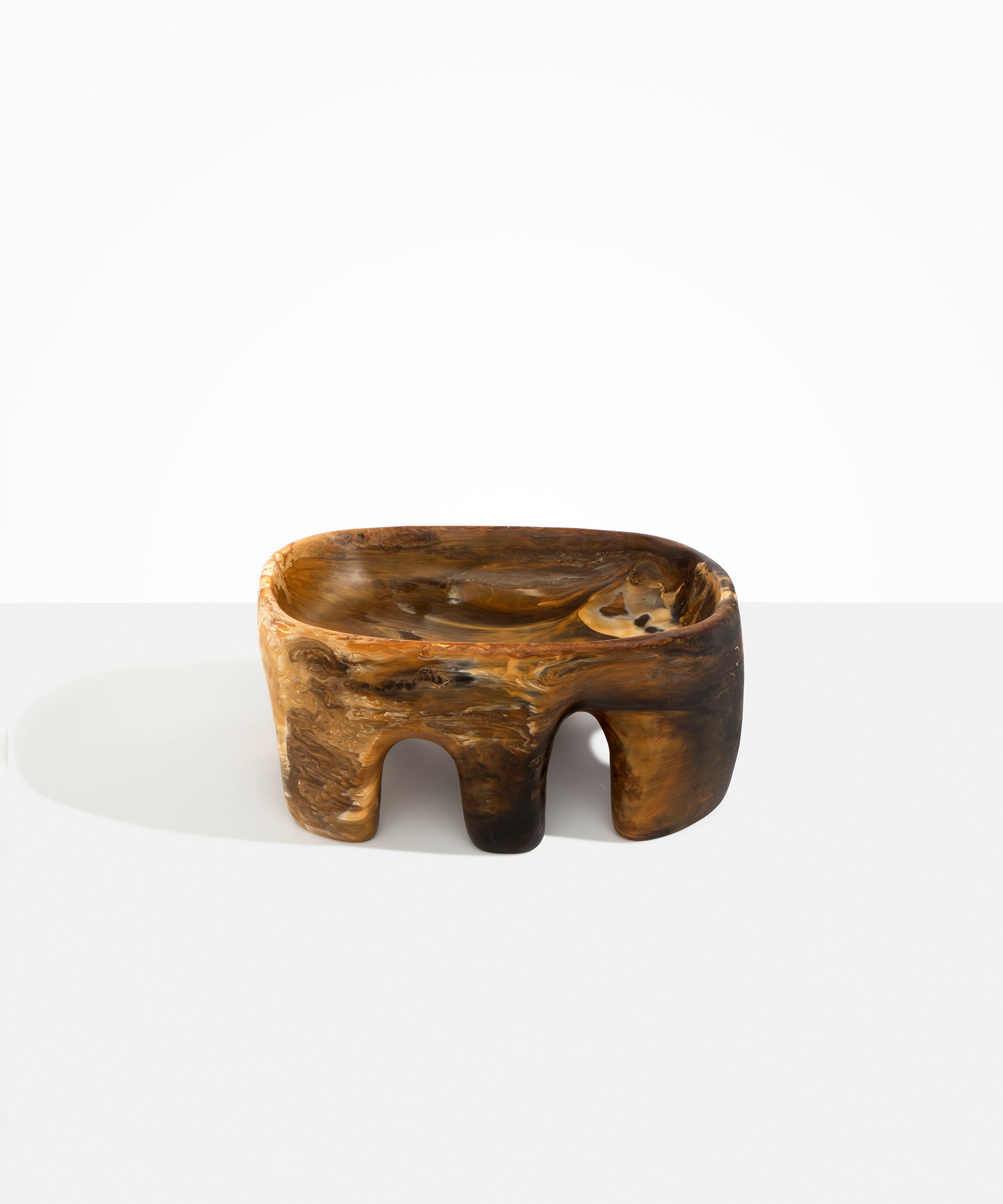 Dinosaur Designs Large Branch Bowl in Dark Horn Colour resin..