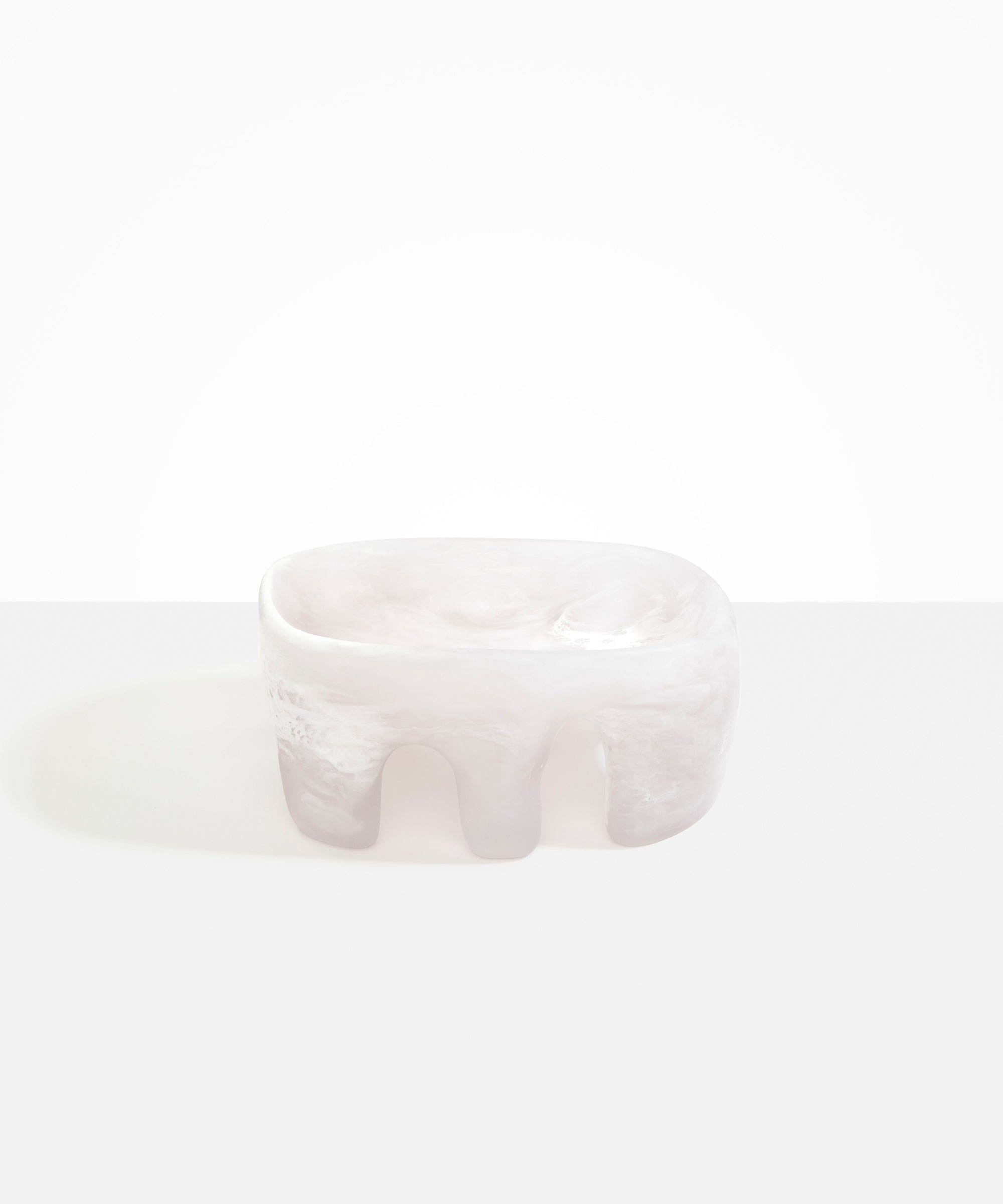 Dinosaur Designs Large Branch Bowl in Snow Swirl Colour resin..