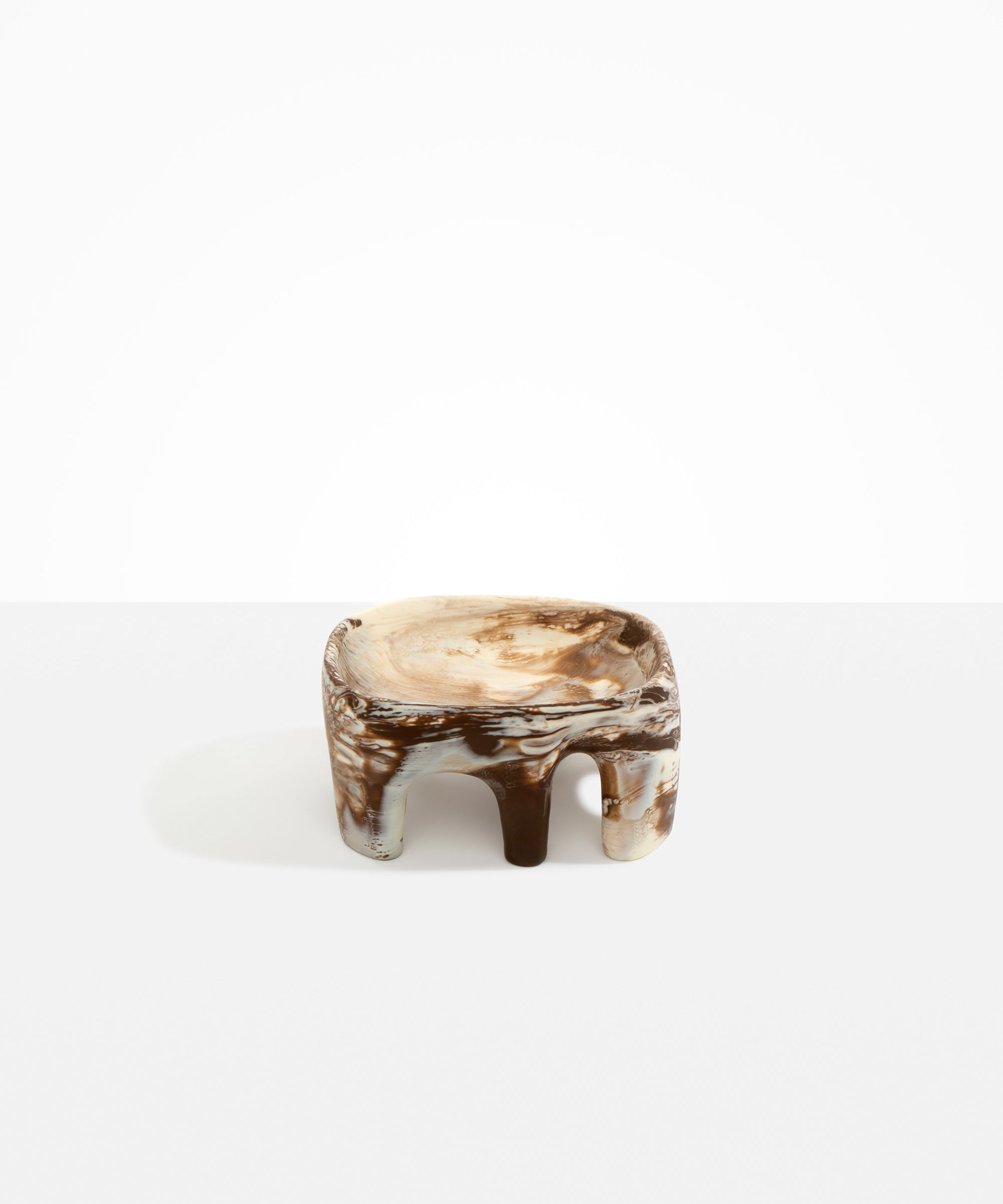 Dinosaur Designs Medium Branch Bowl in Cappuccino Colour resin..