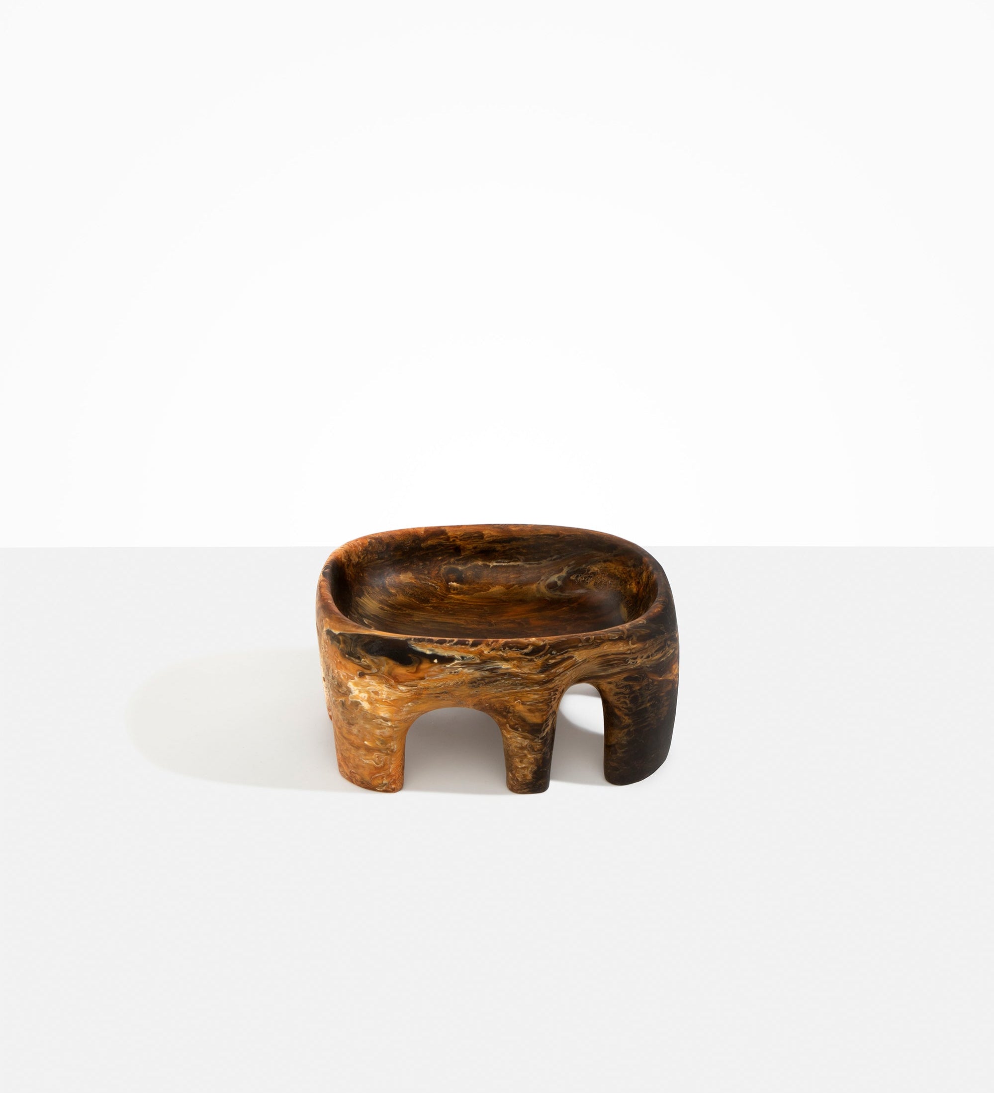 Dinosaur Designs Medium Branch Bowl Bowls in Dark Horn Colour resin