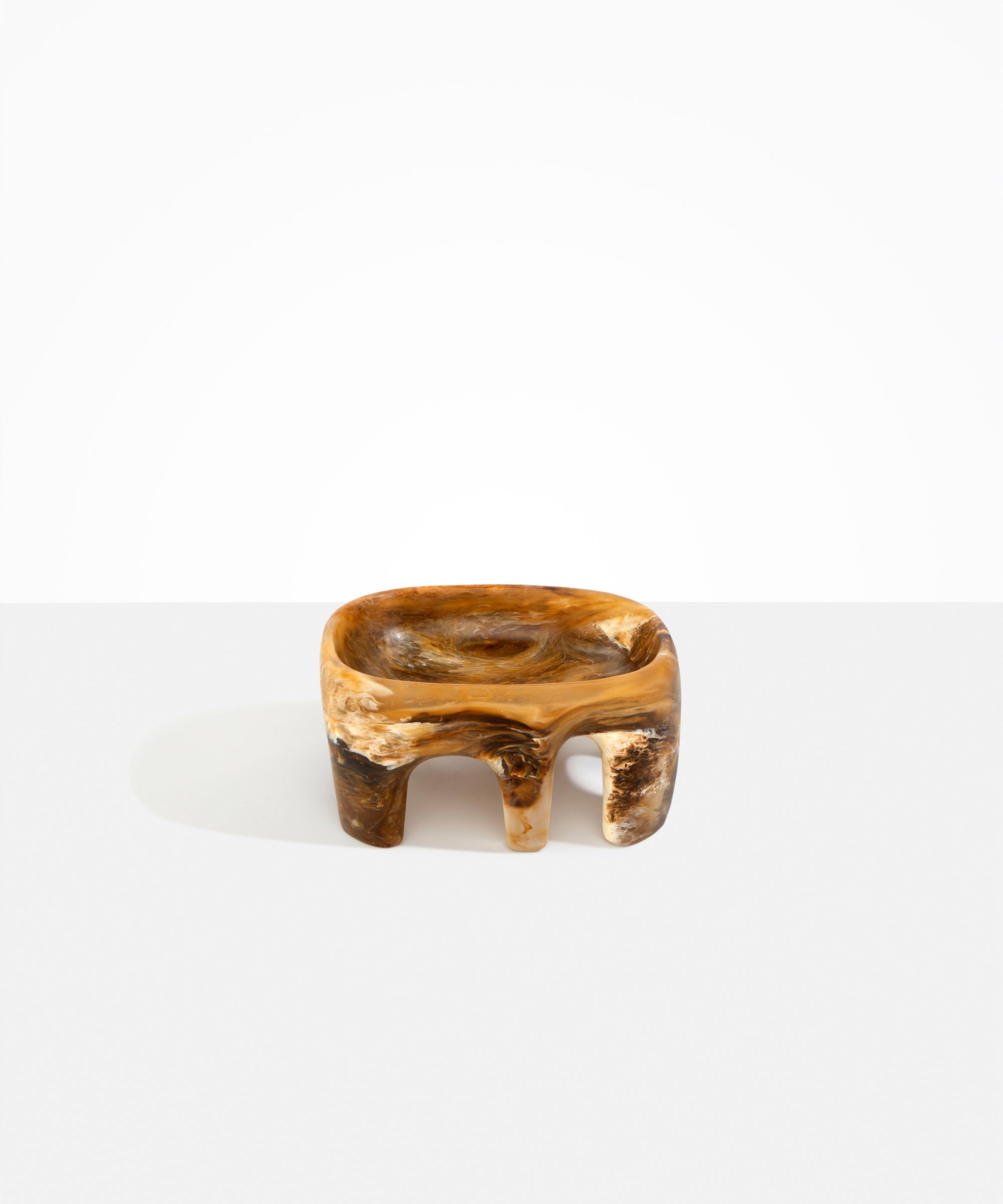 Dinosaur Designs Medium Branch Bowl in Light Horn Colour resin..