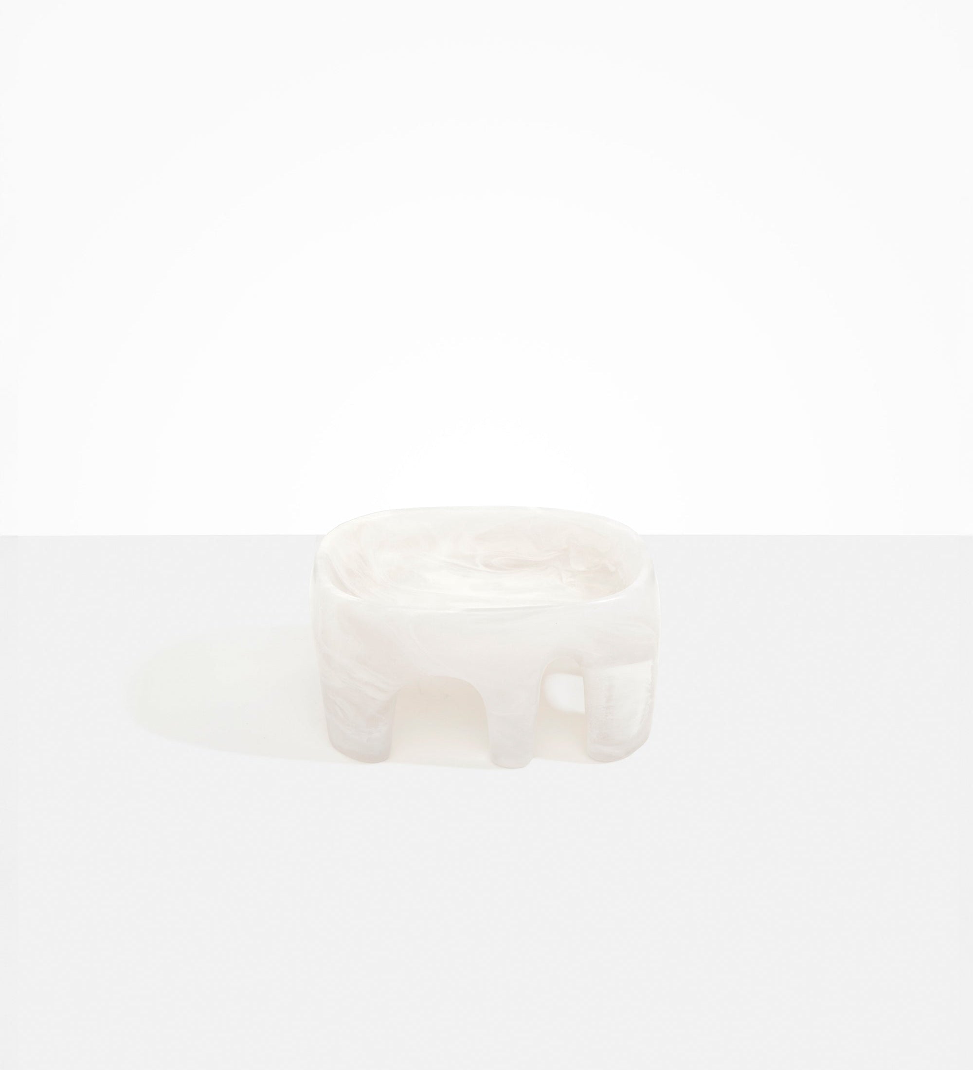 Dinosaur Designs Medium Branch Bowl Bowls in Snow Swirl Colour resin