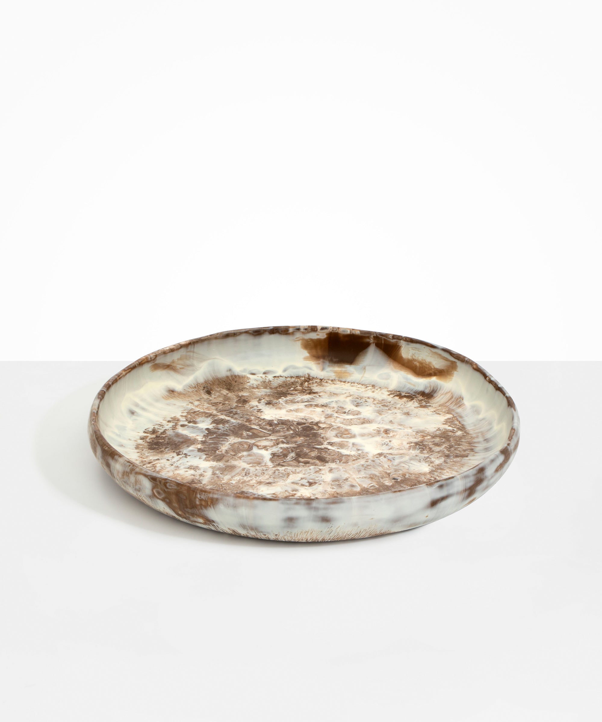 Dinosaur Designs Grand Earth Bowl in Cappuccino Colour resin..