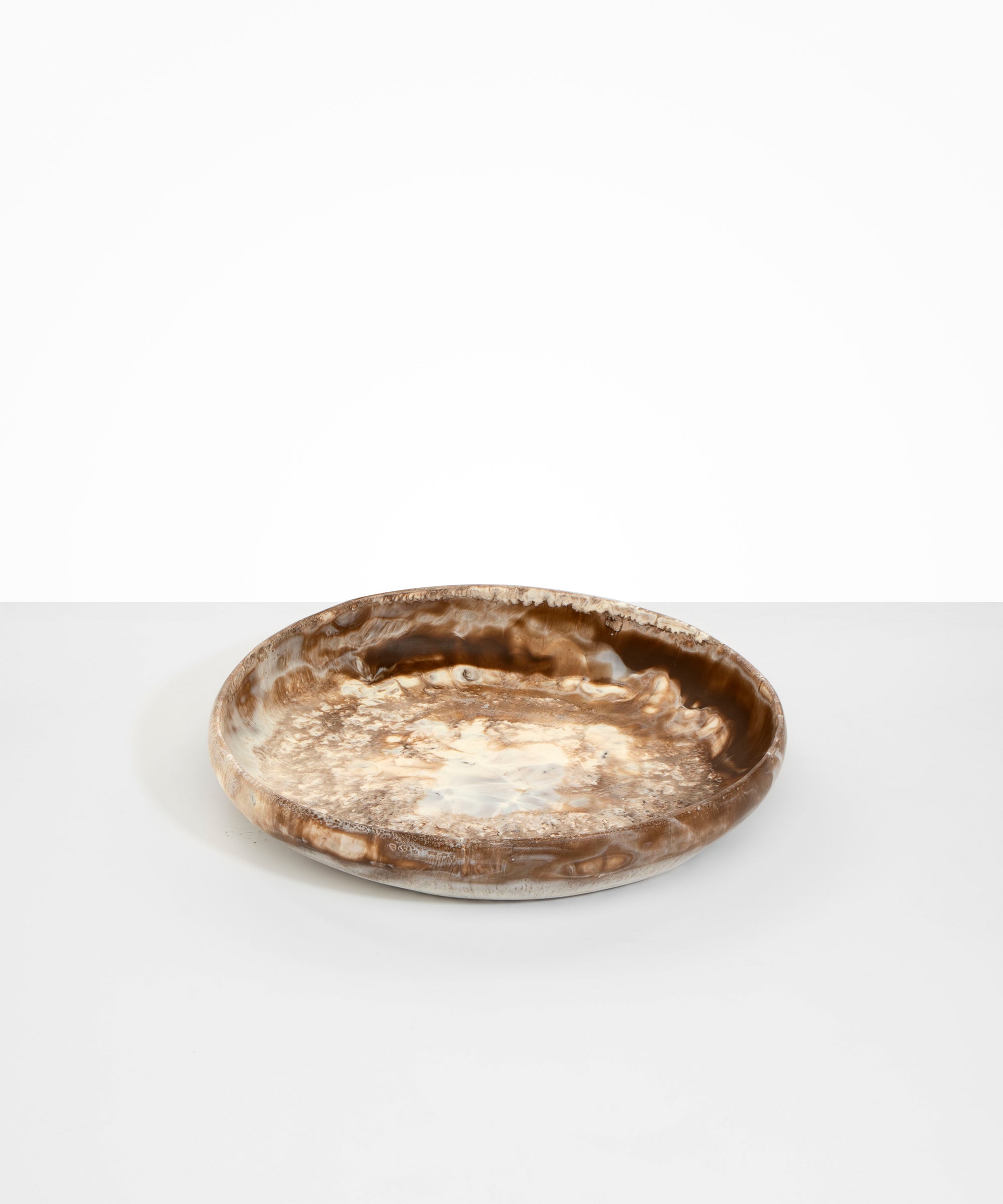 Dinosaur Designs Large Earth Bowl in Cappuccino Colour resin.