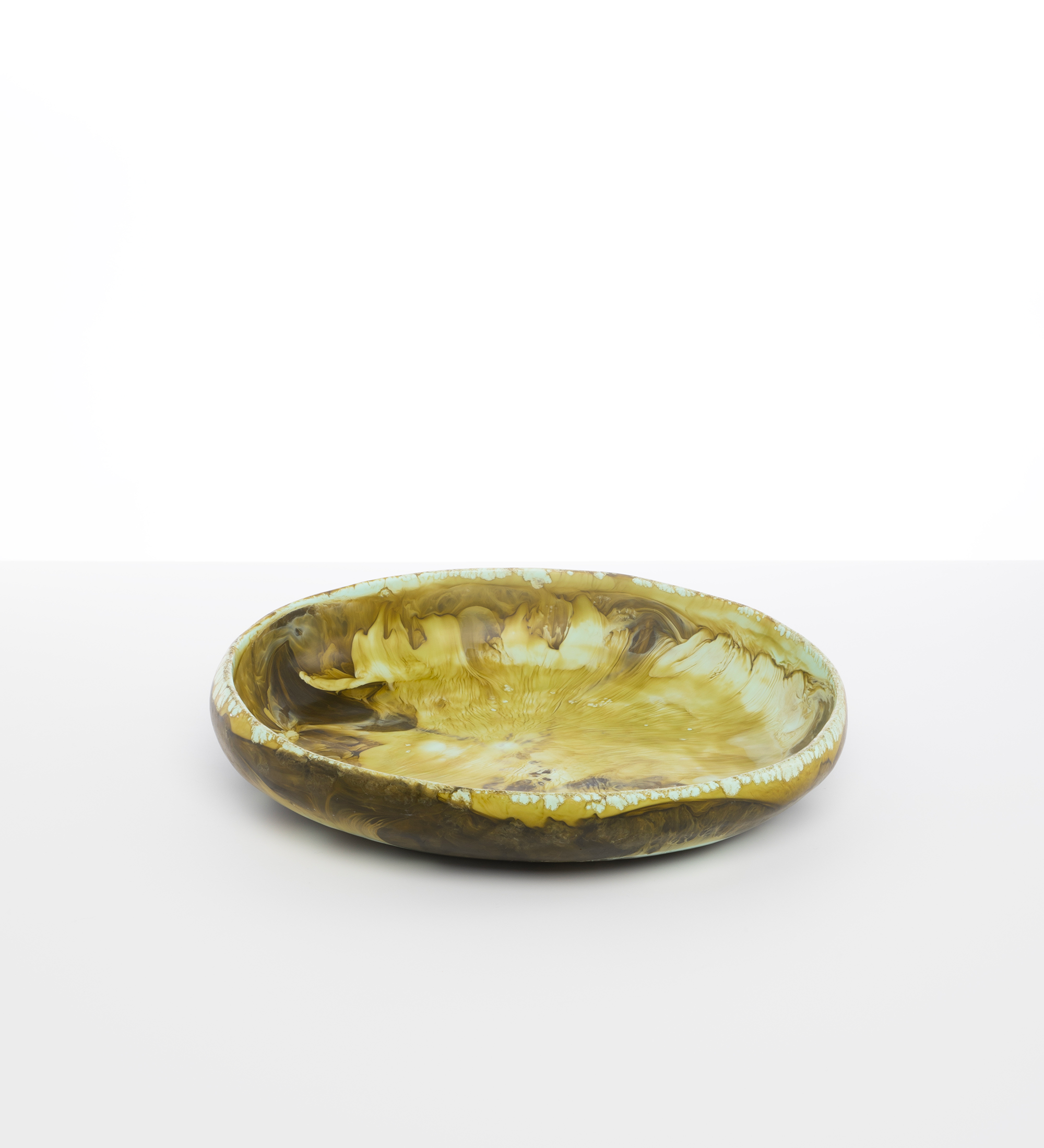 Dinosaur Designs Large Earth Bowl Bowls in Malachite Colour resin