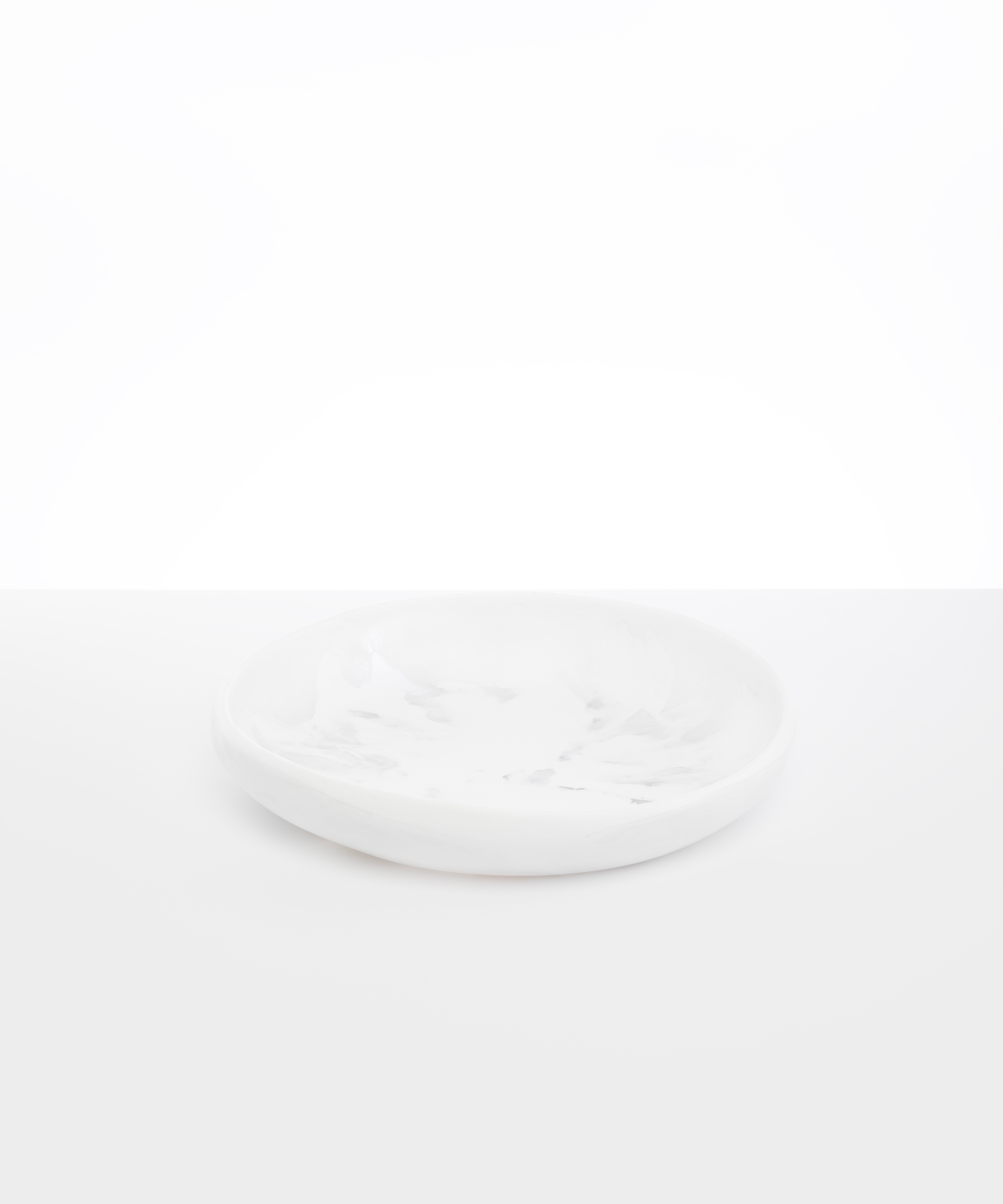 Dinosaur Designs Large Earth Bowl in Snow Swirl Colour resin.