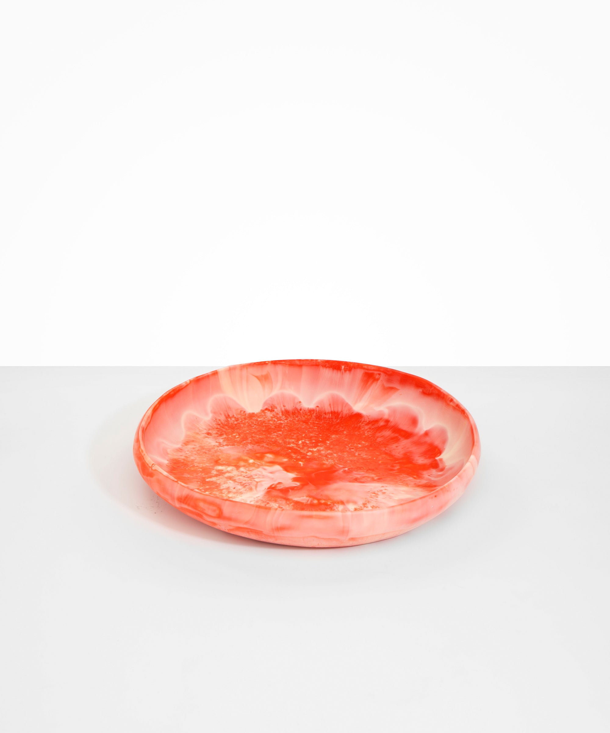 Dinosaur Designs Large Earth Bowl in Strawberry Colour resin.