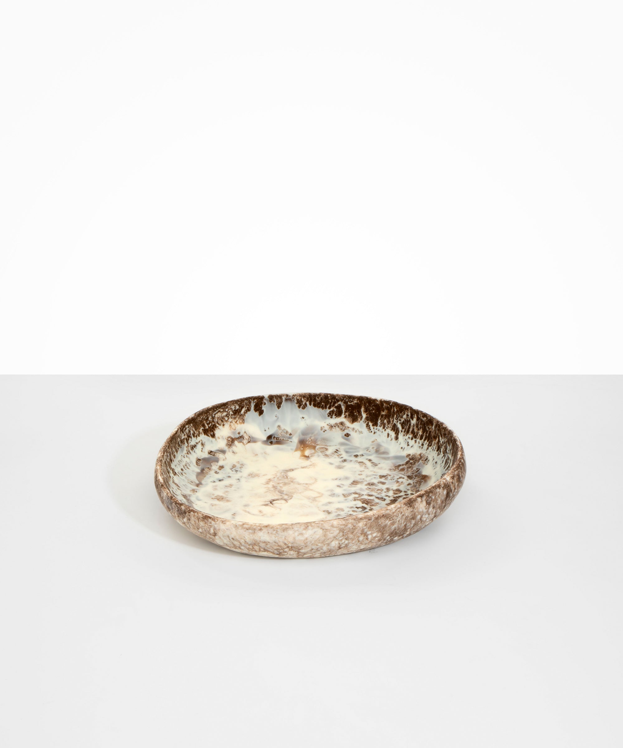 Dinosaur Designs Medium Earth Bowl in Cappuccino Colour resin.