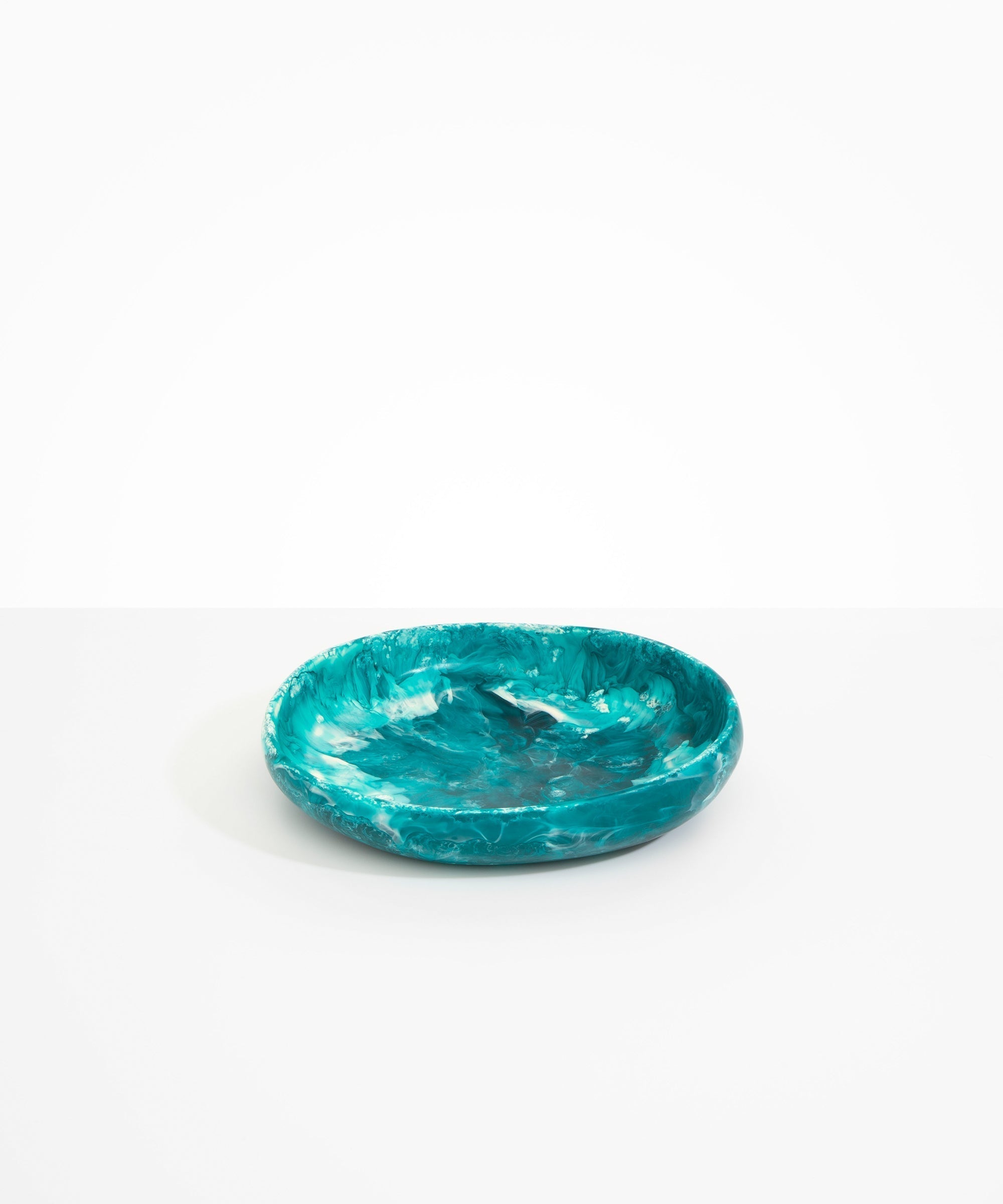 Dinosaur Designs Medium Earth Bowl in Lagoon Colour resin.