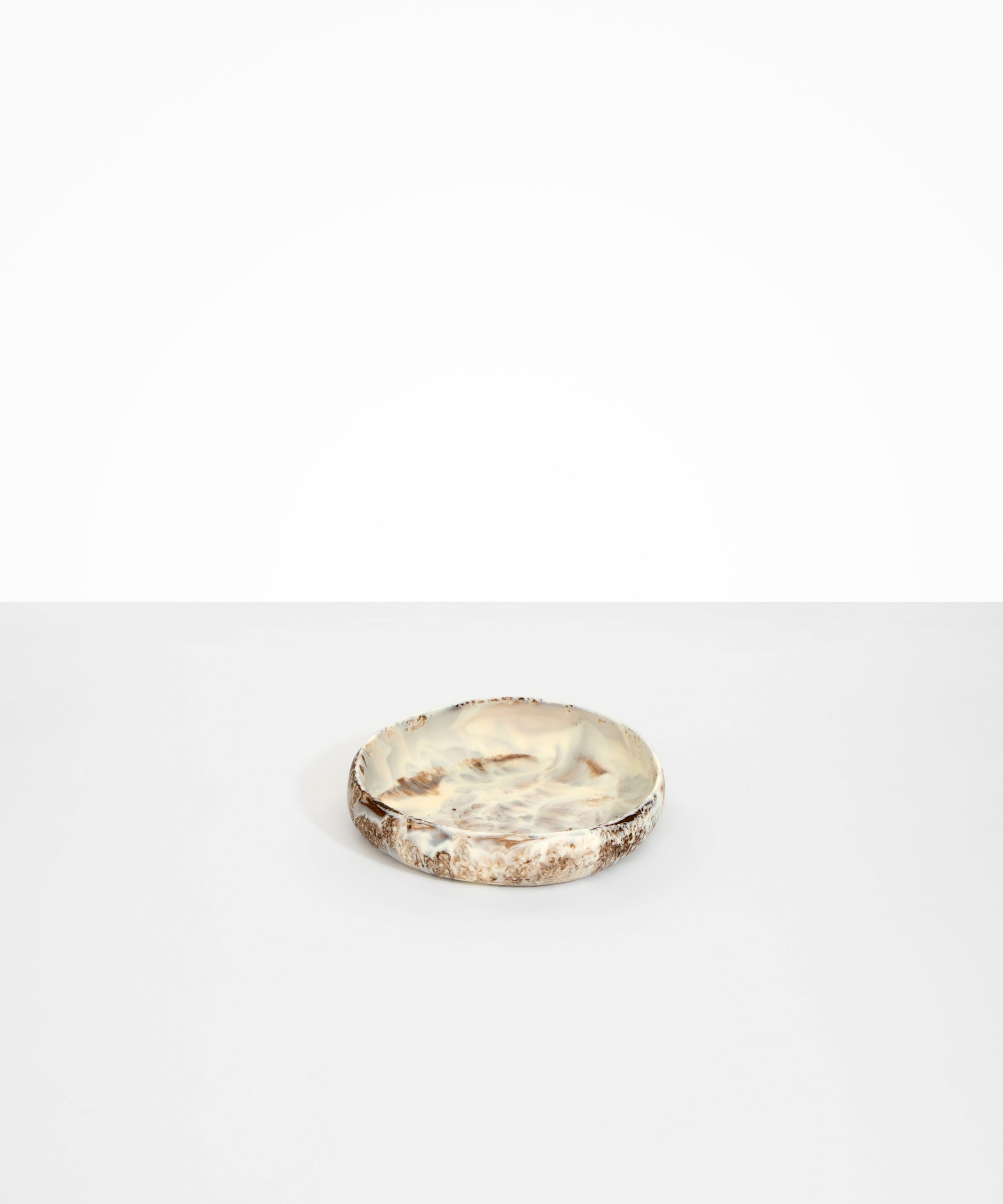 Dinosaur Designs Small Earth Bowl in Cappuccino Colour resin.