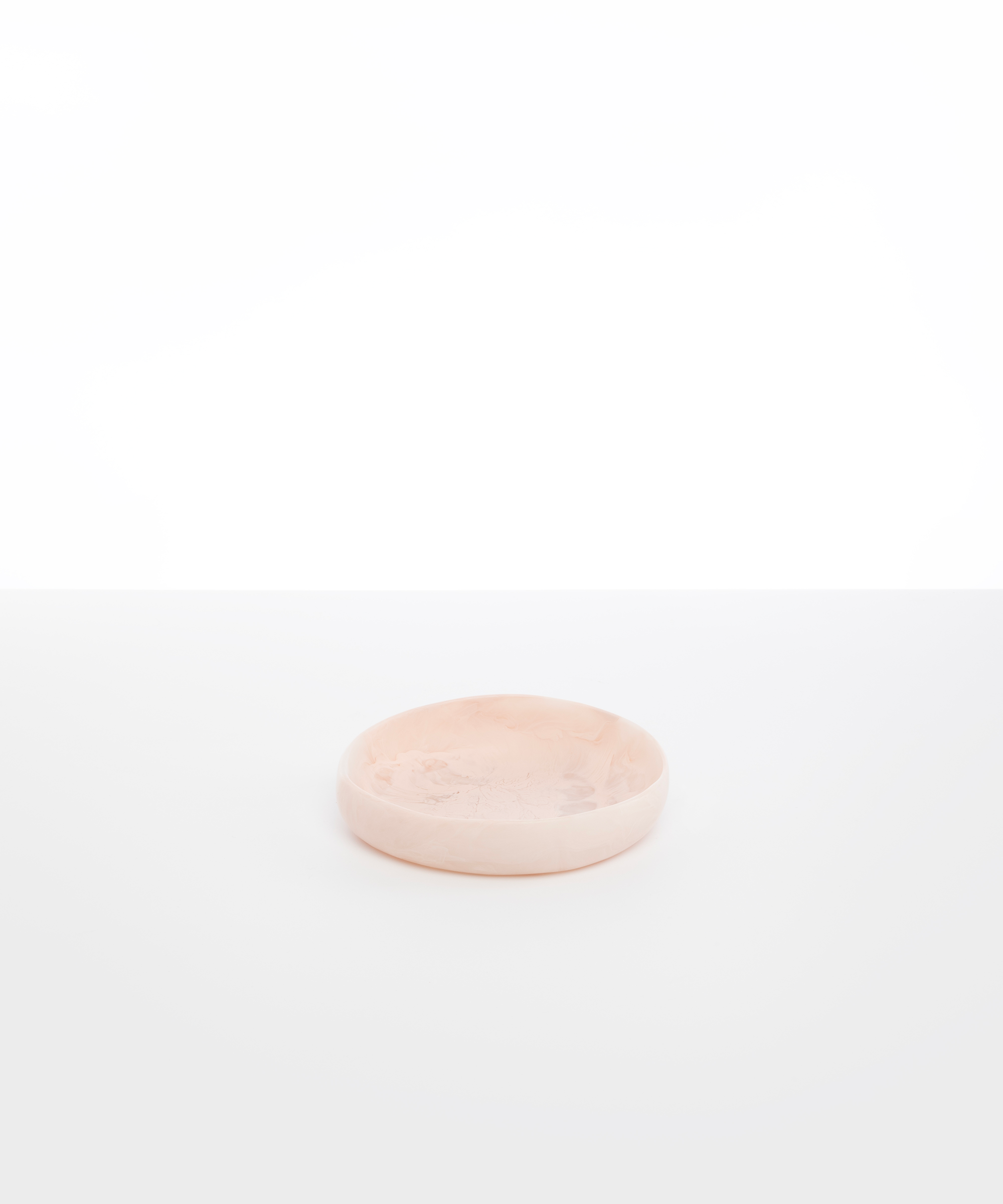 Dinosaur Designs Small Earth Bowl in Rose Swirl Colour resin.