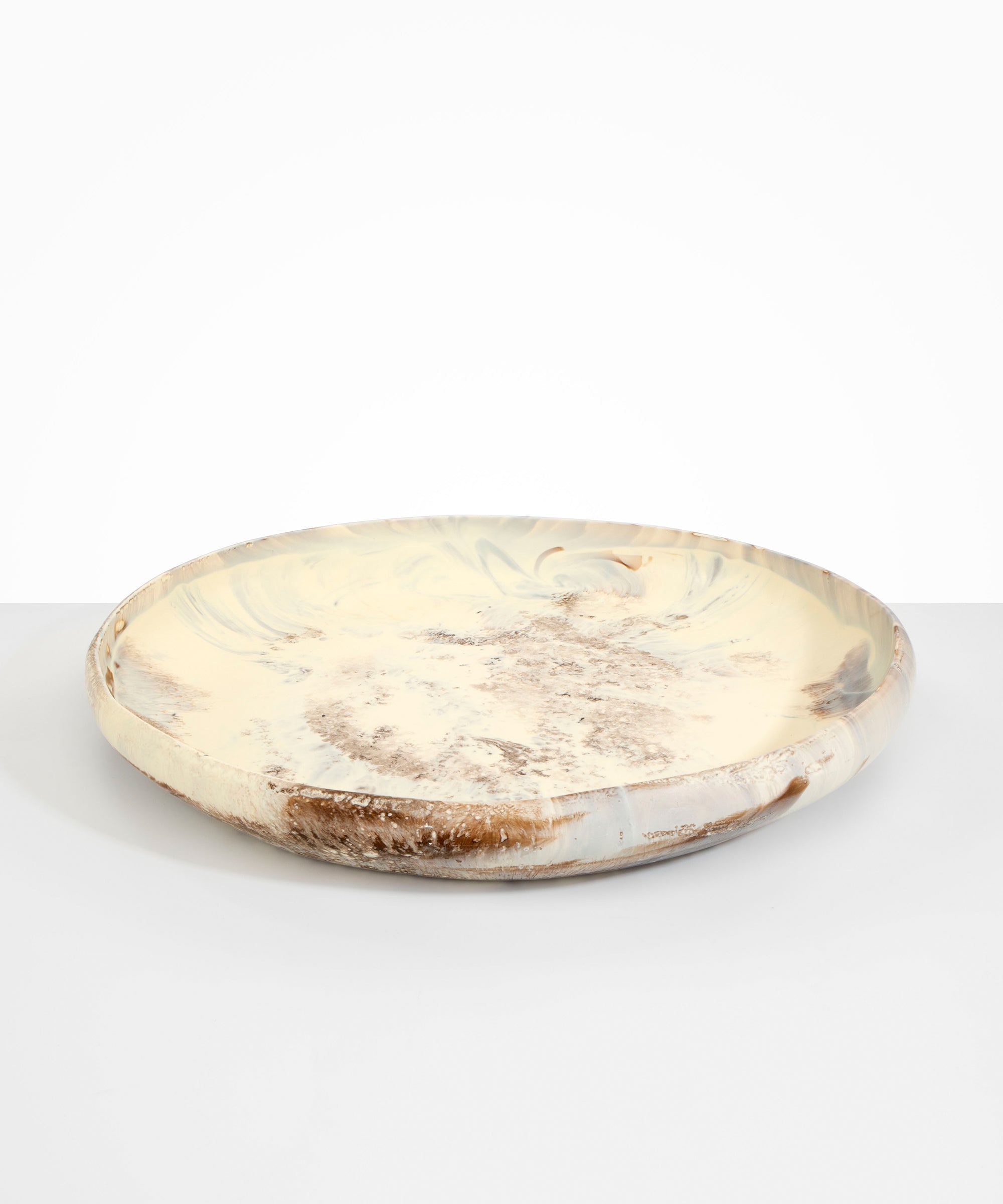 Dinosaur Designs Extra Large Earth Bowl in Cappuccino Colour resin.