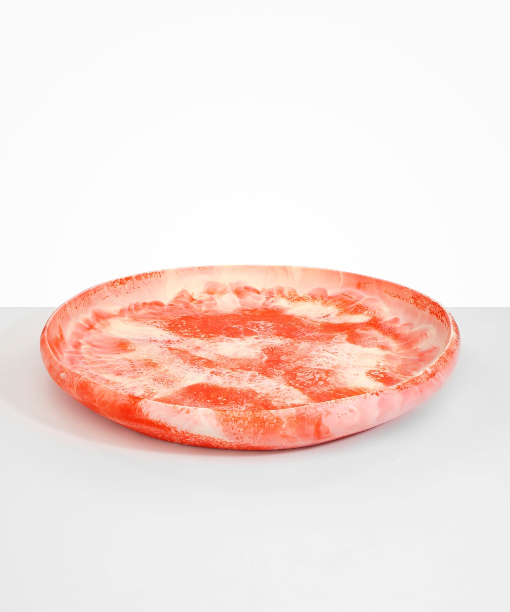 Dinosaur Designs Extra Large Earth Bowl in Strawberry Colour resin.