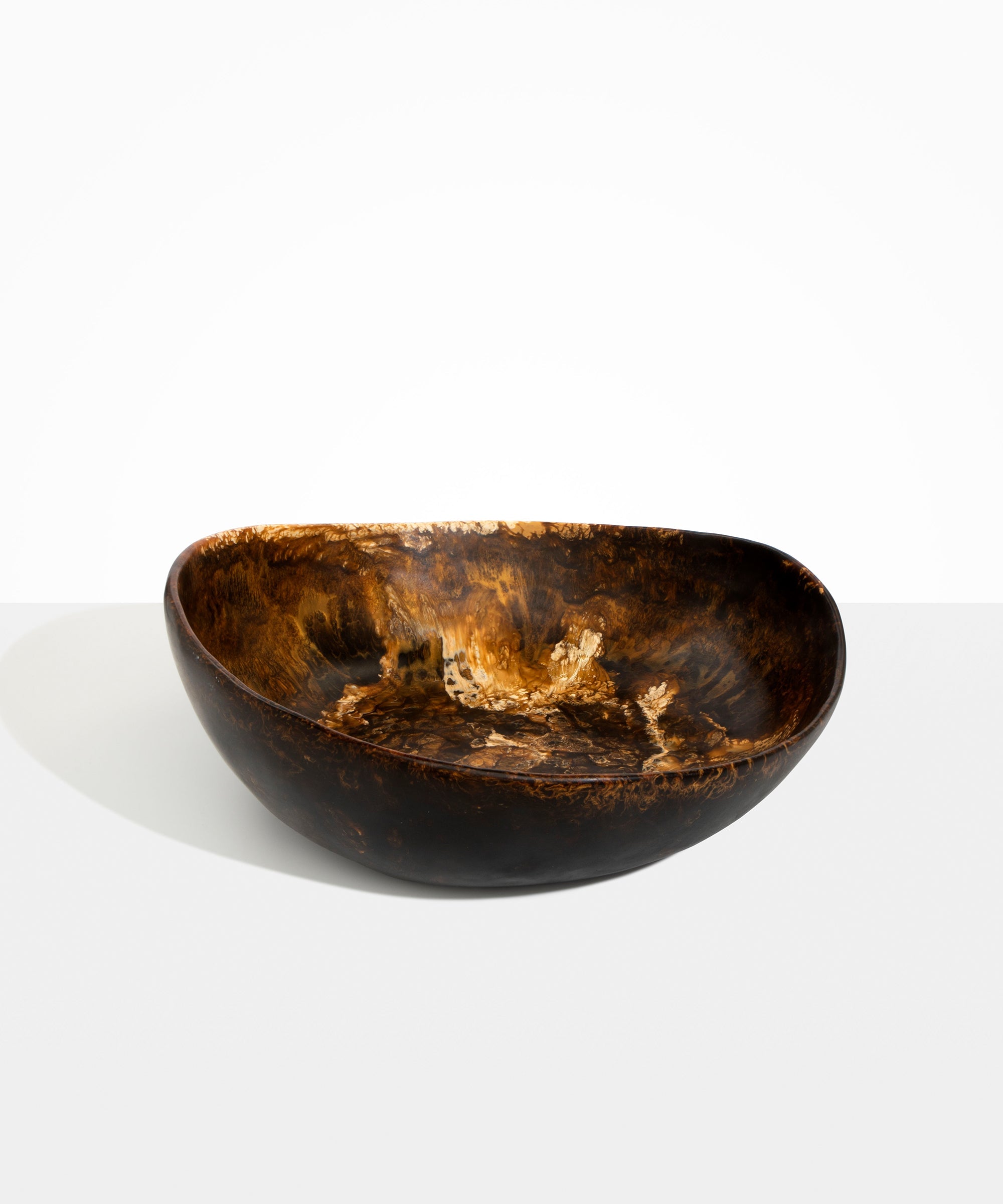 Dinosaur Designs Large Flow Bowl in Dark Horn Colour resin.