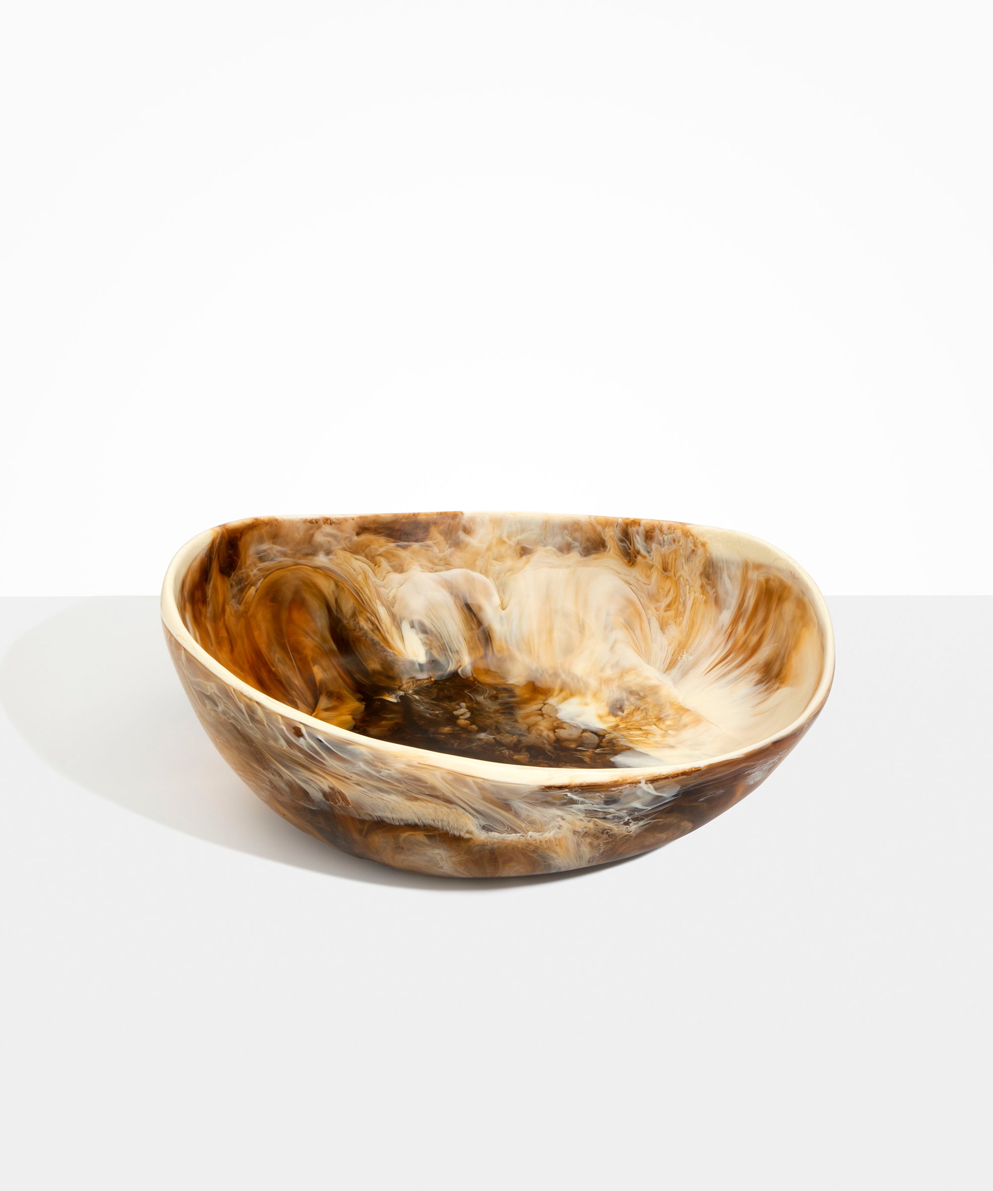 Dinosaur Designs Large Flow Bowl in Light Horn Colour resin.