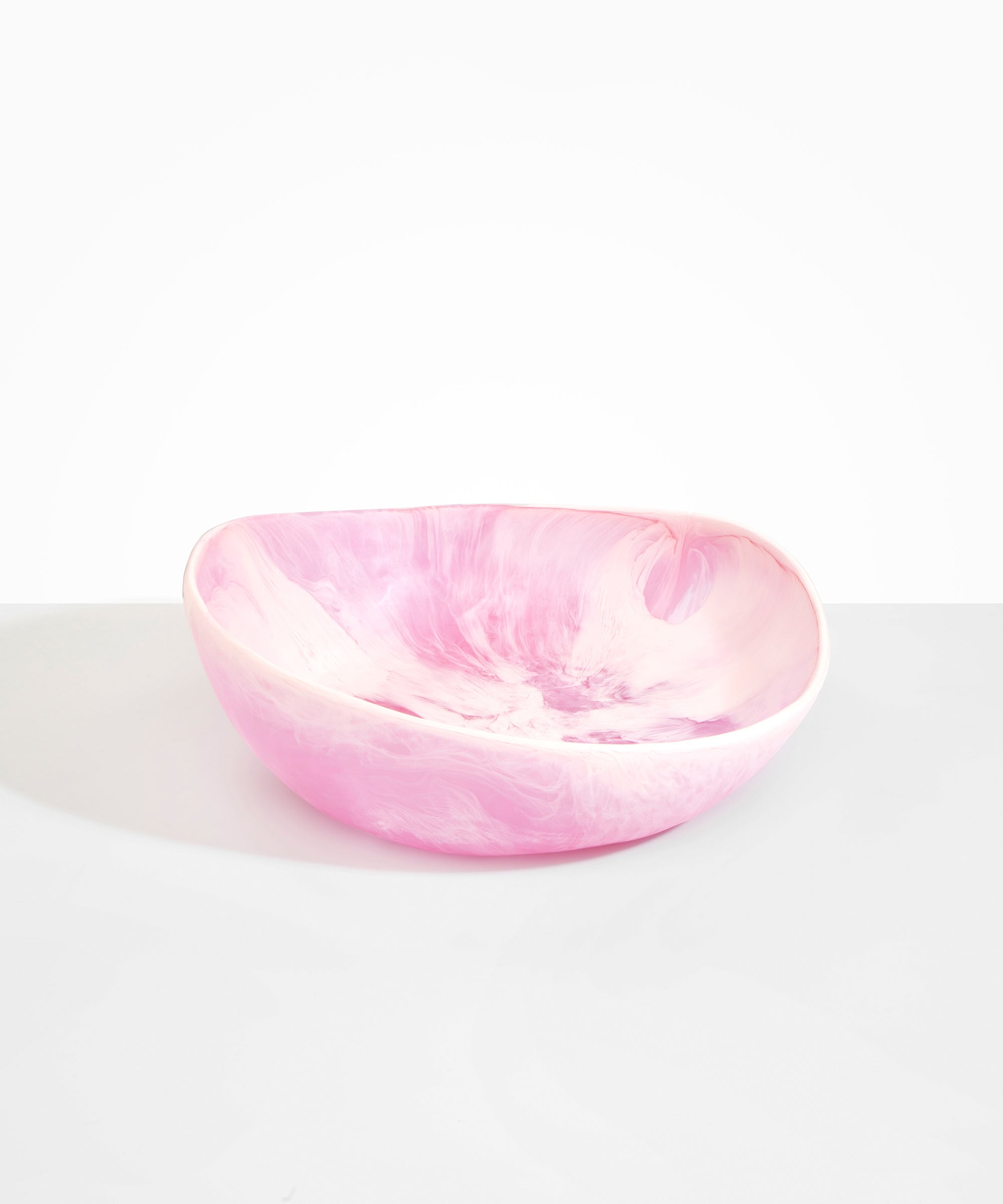 Dinosaur Designs Large Flow Bowl in Shell Pink Colour resin.