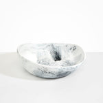 Dinosaur Designs Large Flow Bowl in White Marble Colour resin