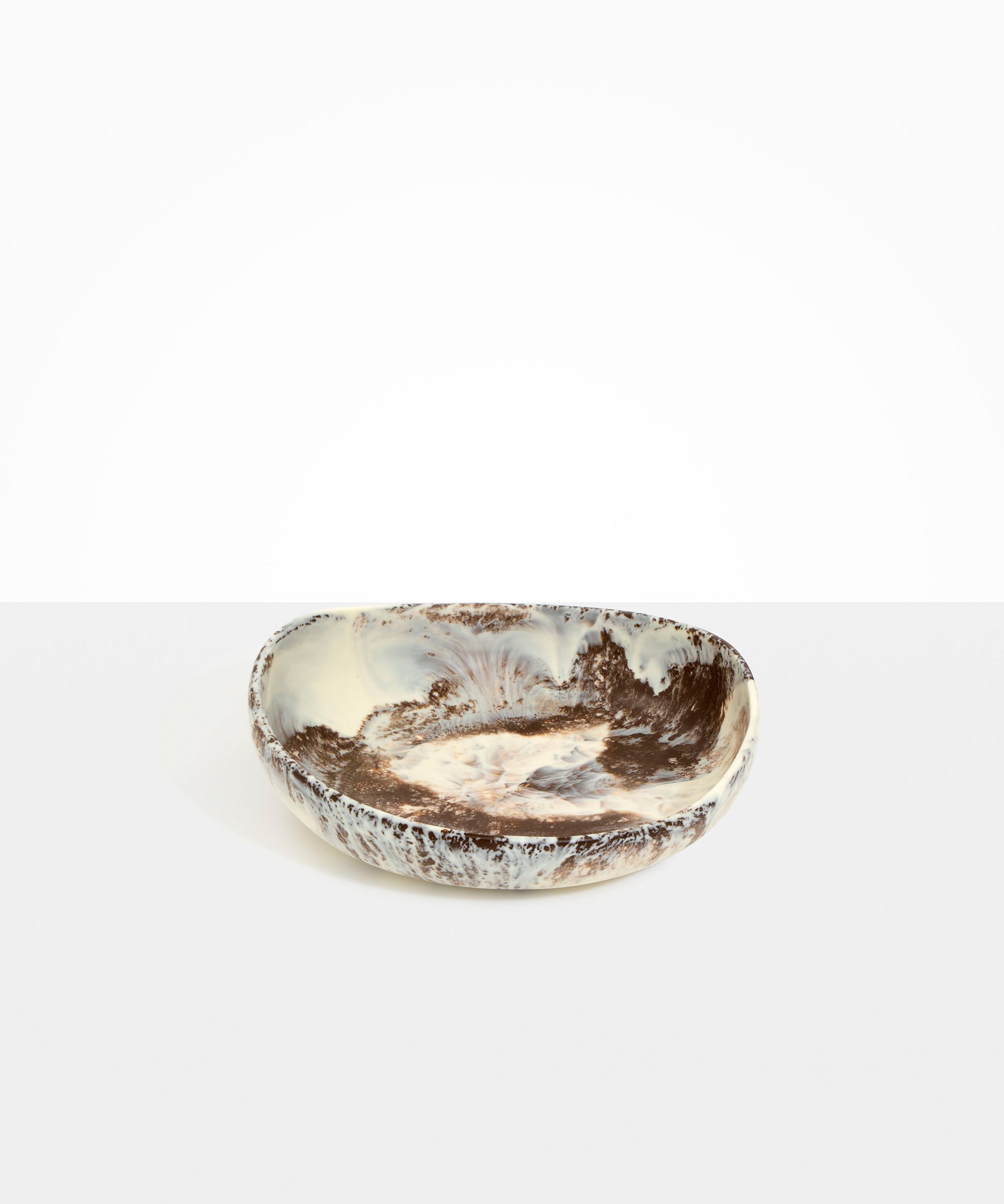 Dinosaur Designs Medium Flow Bowl in Cappuccino Colour resin.