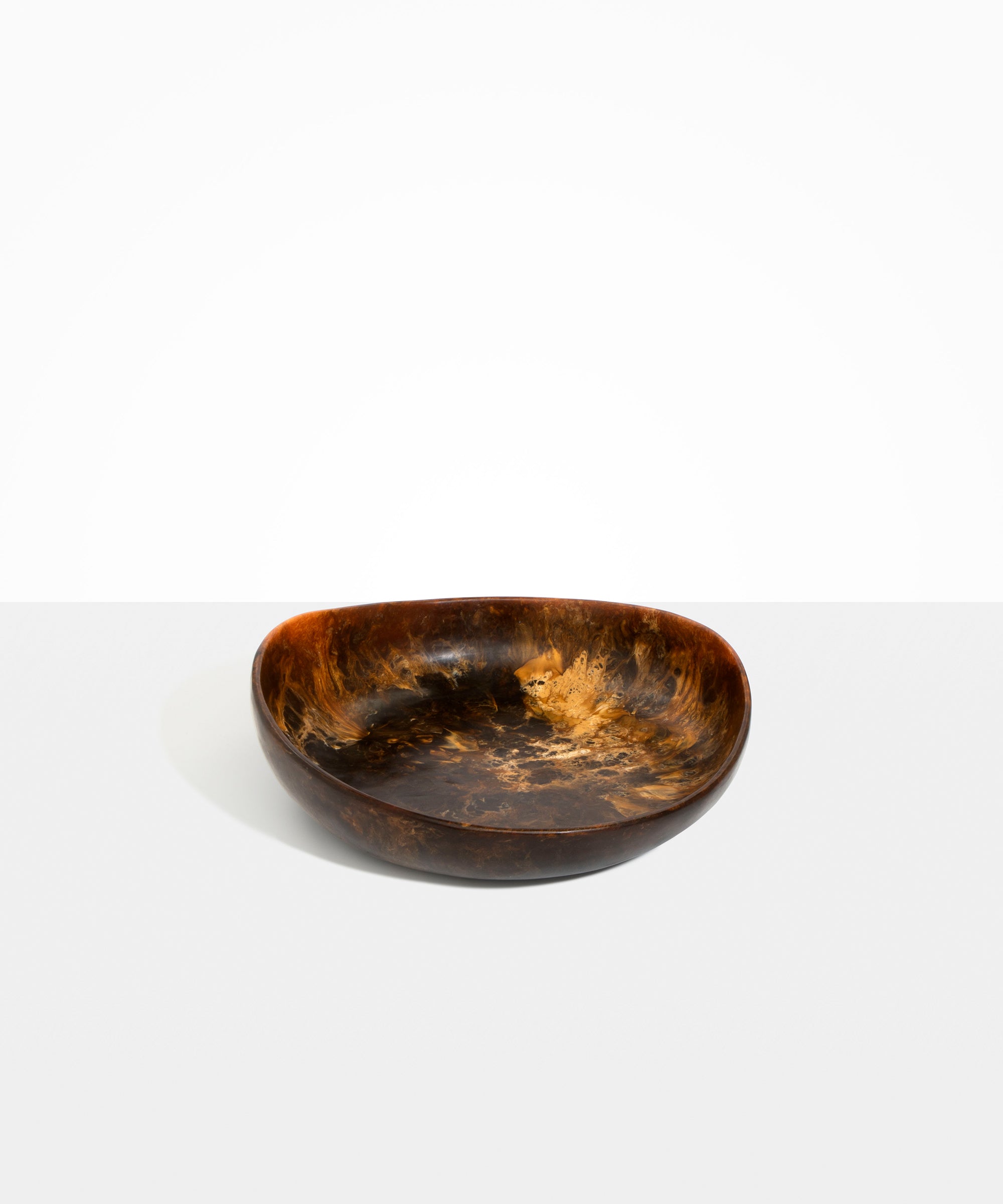 Dinosaur Designs Medium Flow Bowl in Dark Horn Colour resin.