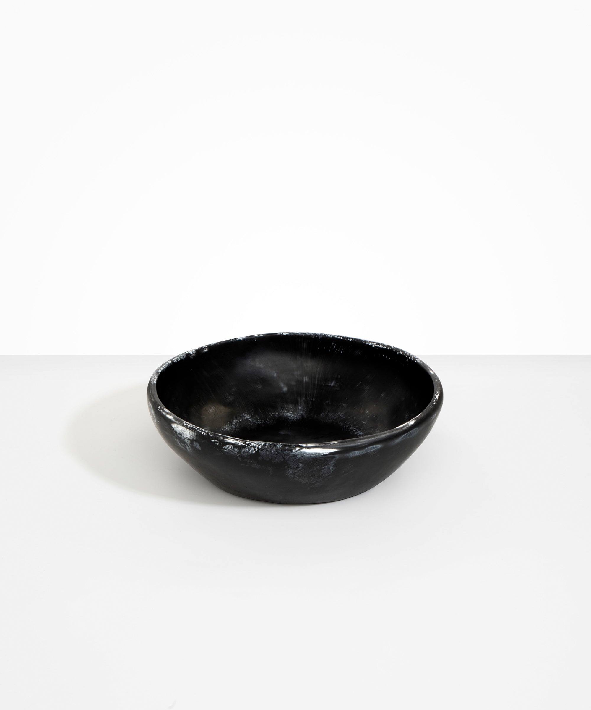 Dinosaur Designs Large Salad Bowl in Black Marble Colour resin
