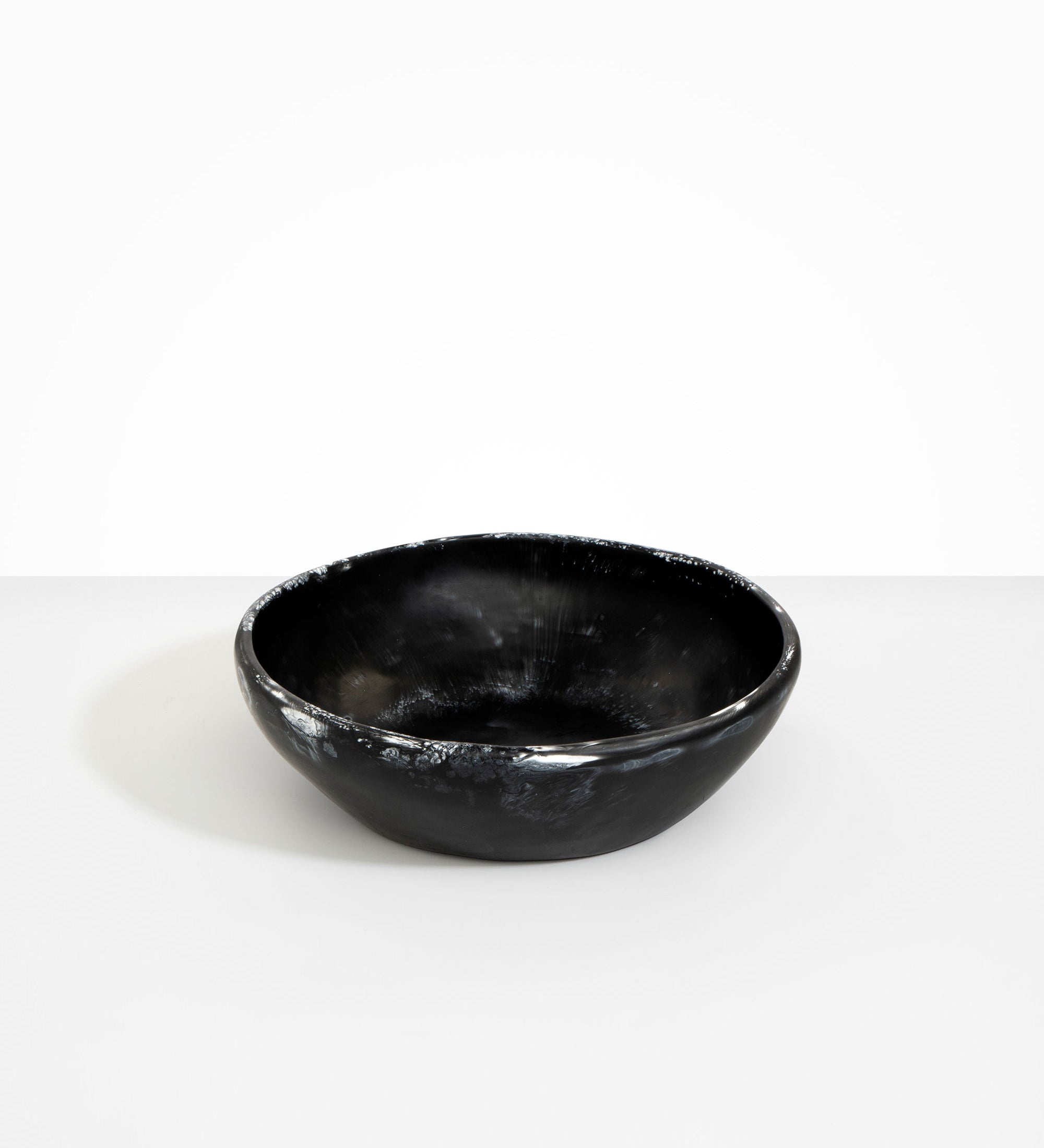 Dinosaur Designs Large Salad Bowl Bowls in Black Marble Colour resin