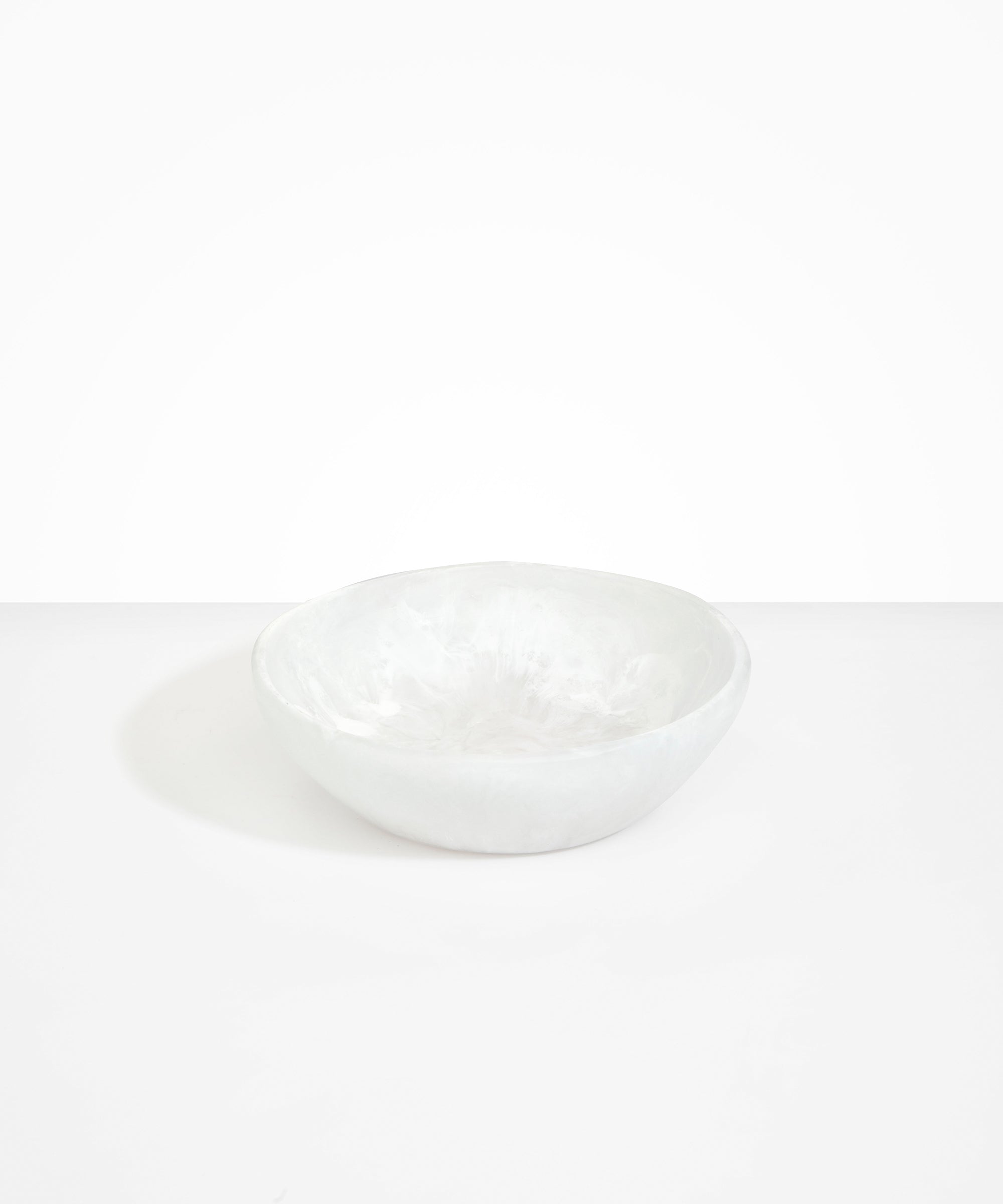 Dinosaur Designs Large Salad Bowl in Snow Swirl Colour resin