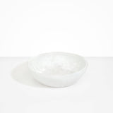 Dinosaur Designs Large Salad Bowl Bowls in Snow Swirl color resin