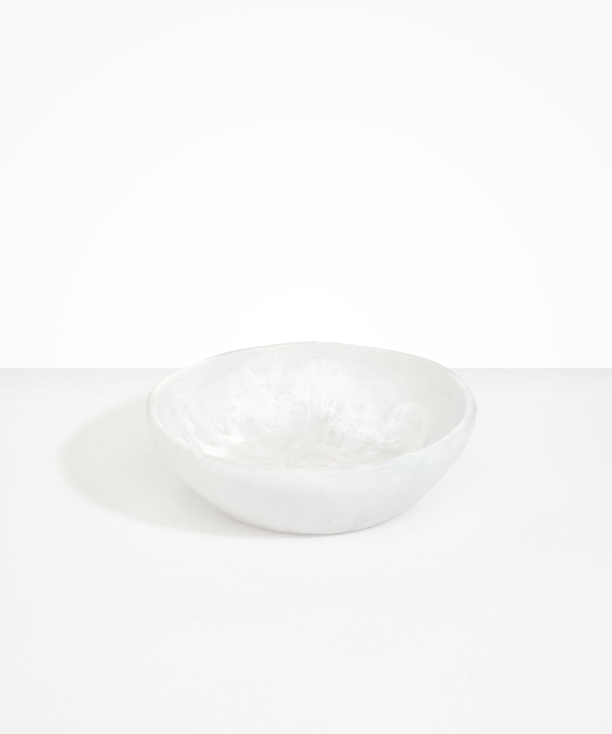 Dinosaur Designs Large Salad Bowl Bowls in Snow Swirl color resin