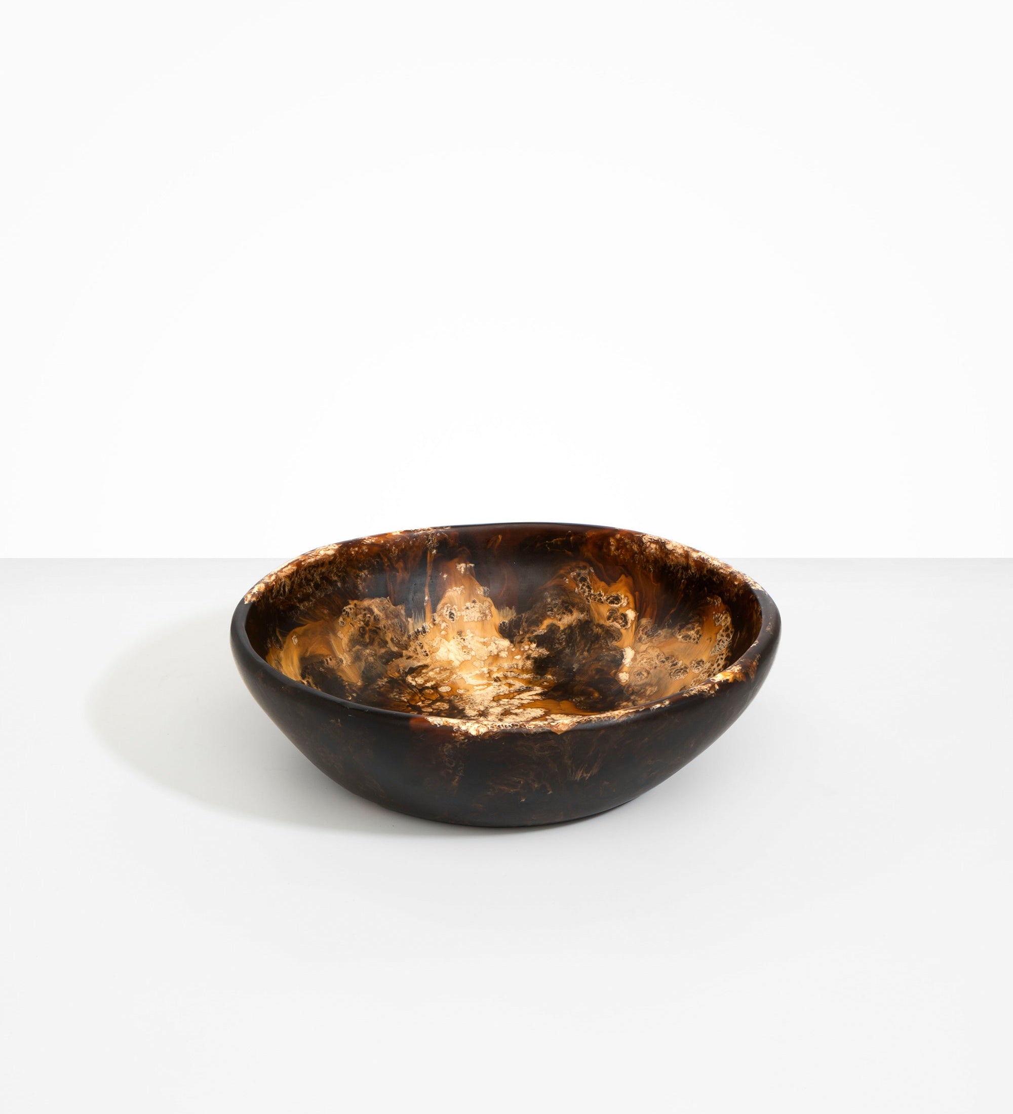 Dinosaur Designs Large Salad Bowl Bowls in Dark Horn Colour resin